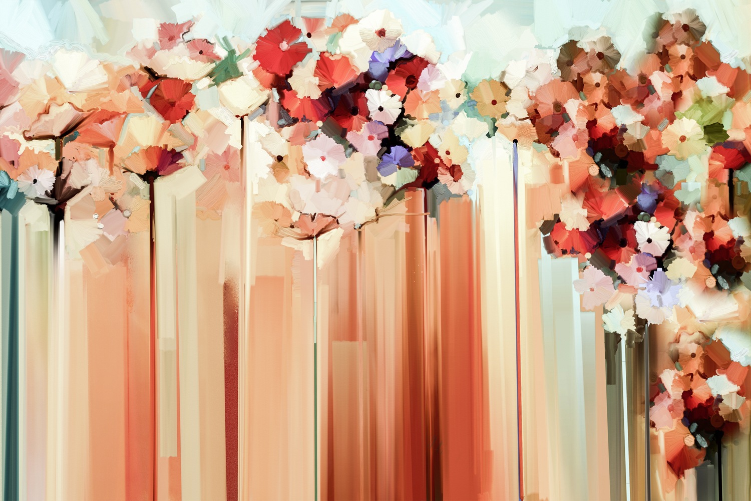 queence Leinwandbild »Die Blüten« Blumenbilder   Blätter   Blätterbilder 1 günstig online kaufen