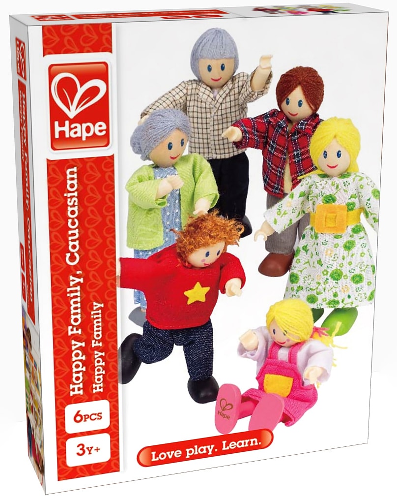 Hape Stoffpuppe »Puppenfamilie«, (Set, 6 tlg.)