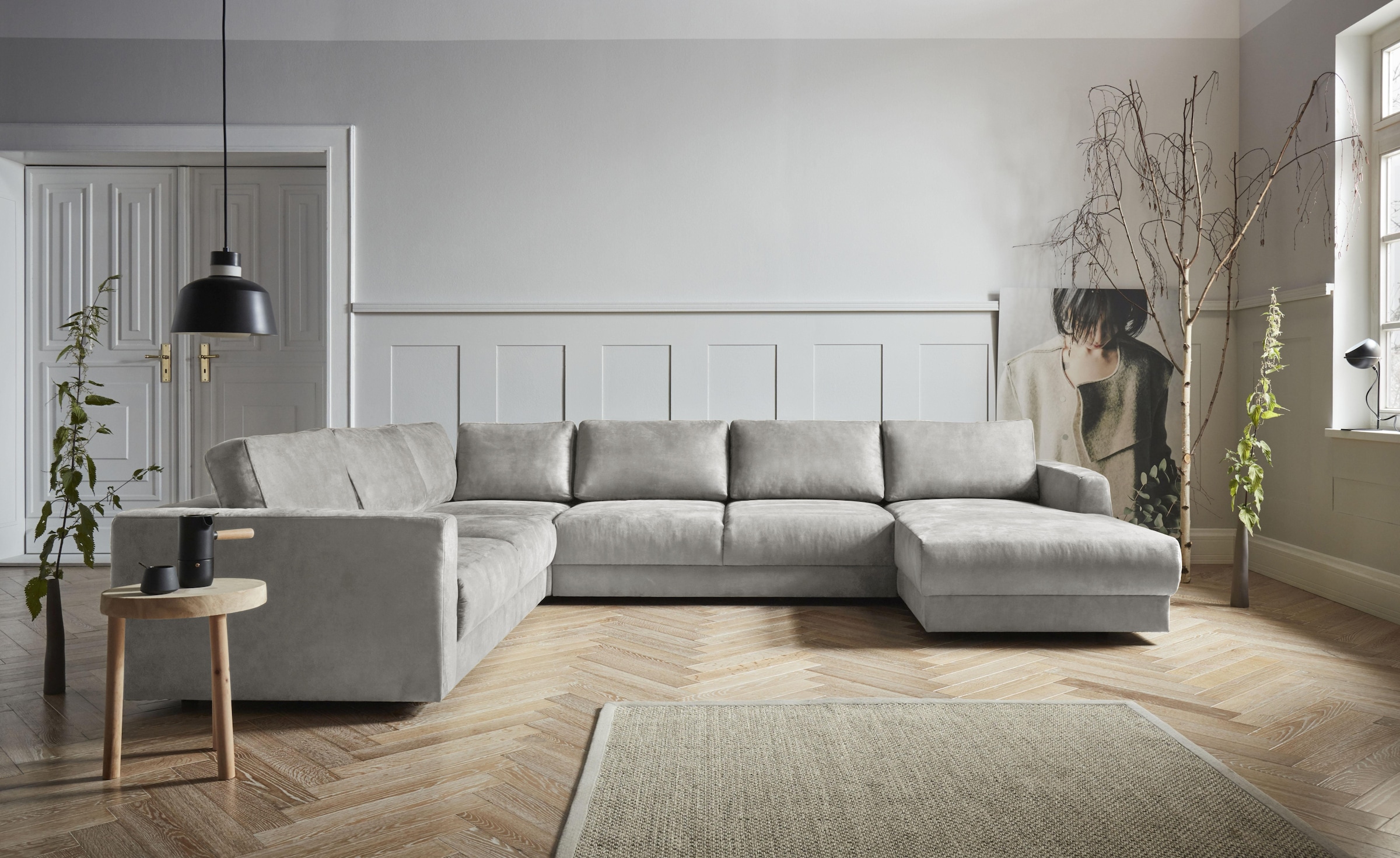 Home affaire Wohnlandschaft »Hobro U-Form« in 3 Bezugsqualitäten in vielen günstig online kaufen