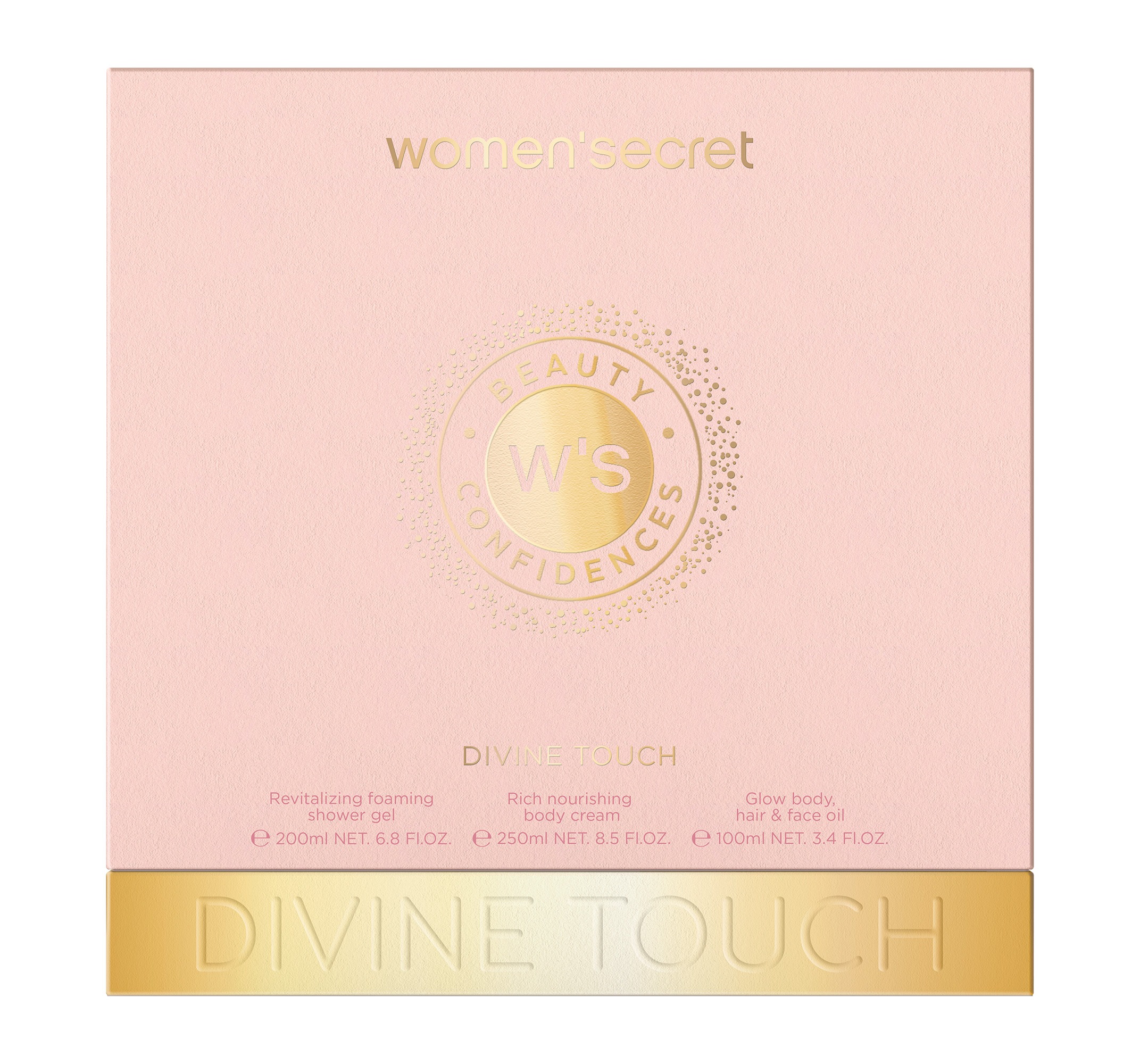 women'secret Duft-Set »Giftset - L - Divine Touch« Set, 3 Foaming Gel 200ml + B.Cream 250ml + B.Oil 100ml