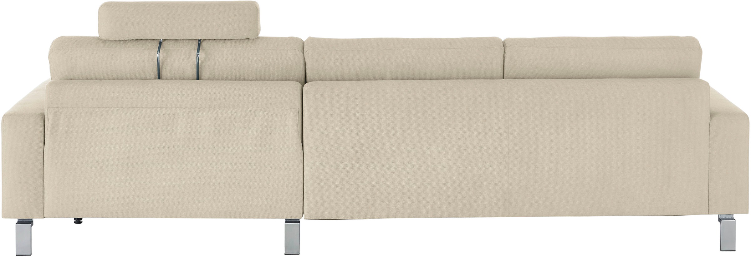 3C Candy Ecksofa »Lecce, wahlweise PUR-Schaumstoff oder Tonnentaschenfederkern«, Bett im 2,5-Sitzer, teilmotorische Schlaffunktion im Longchair, L-Form