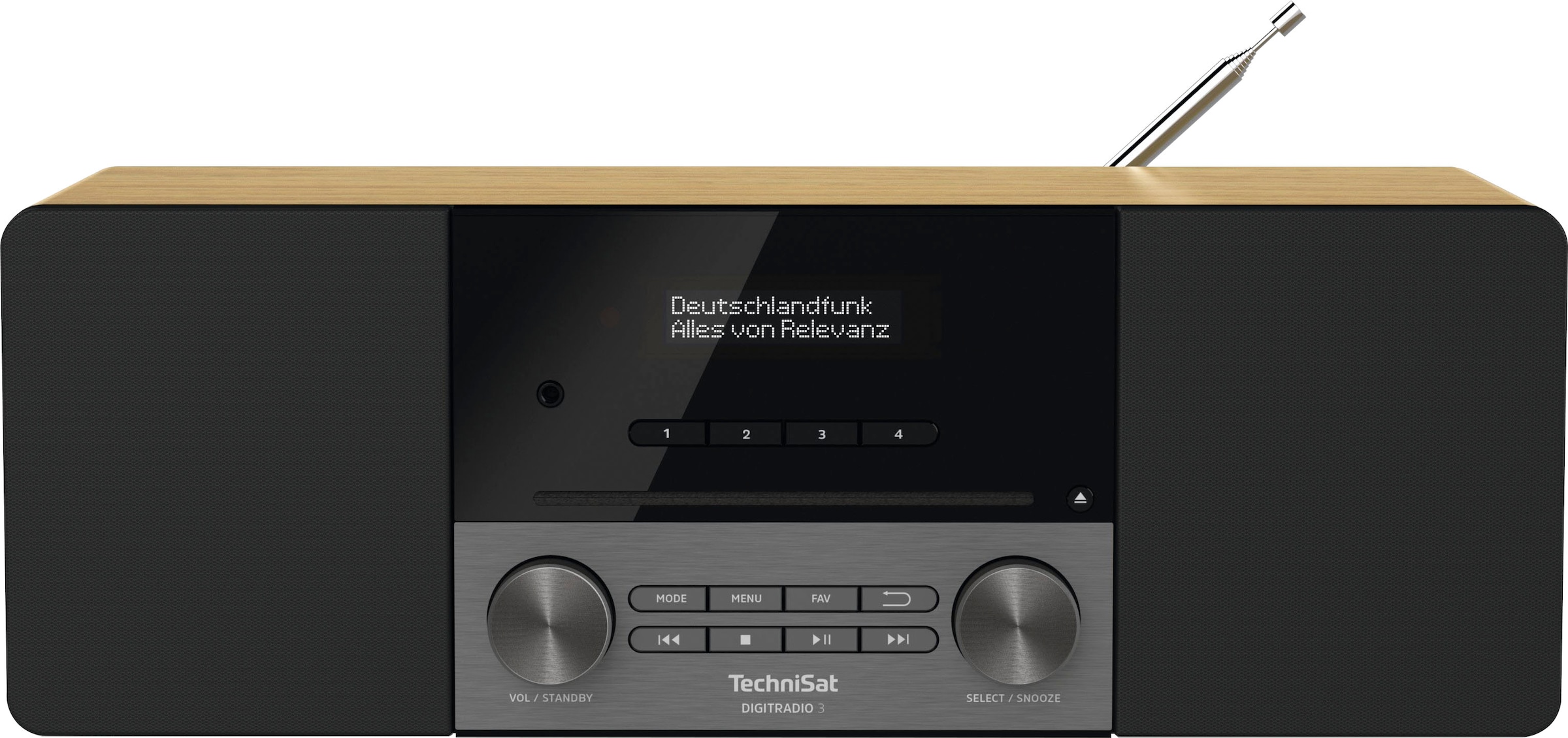 TechniSat Digitalradio (DAB+) »DIGITRADIO 3«, (A2DP Bluetooth-AVRCP Bluetooth Digitalradio (DAB+)-UKW mit RDS 20 W), CD-Player, Made in Germany