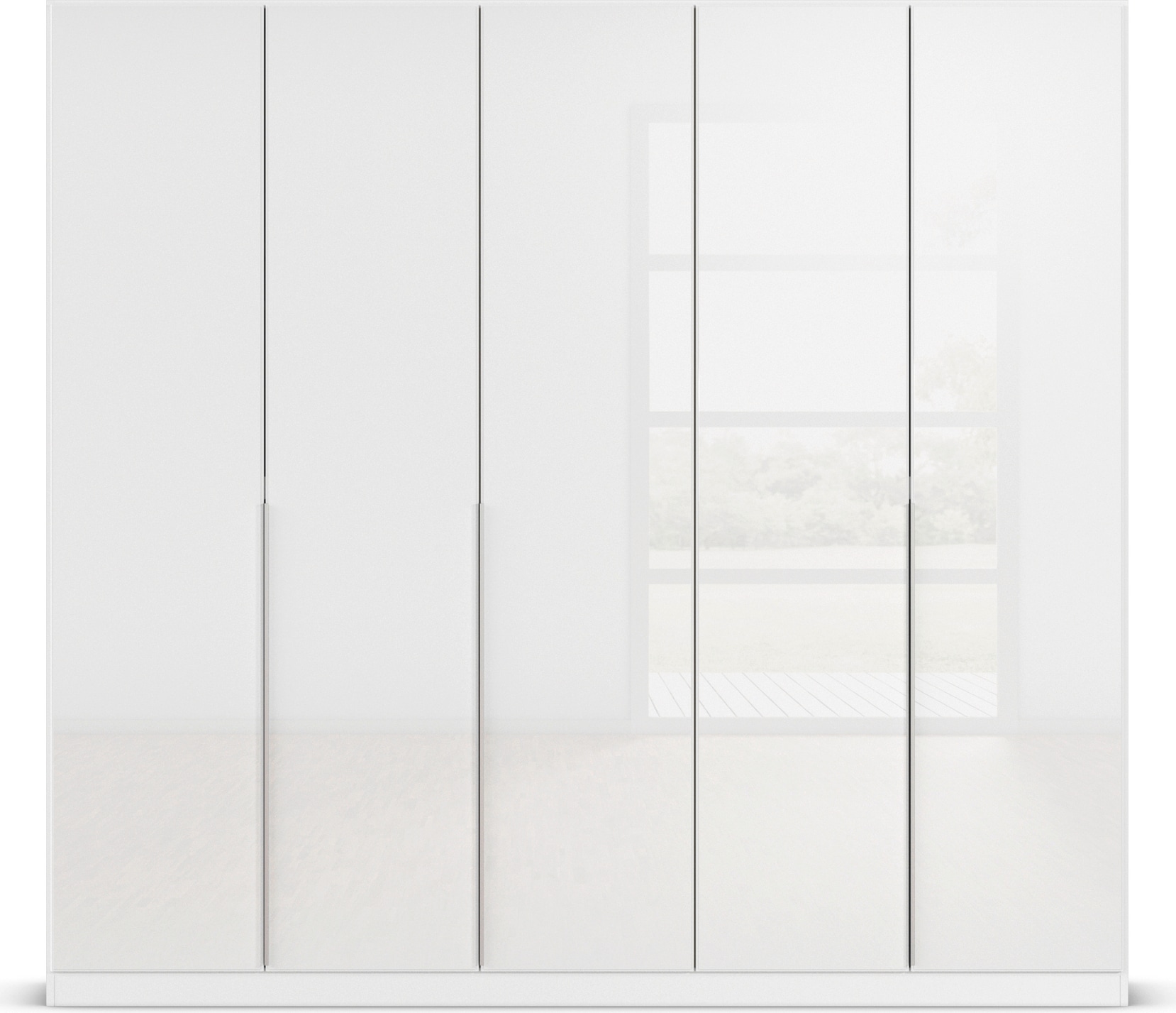 rauch Drehtürenschrank »Kleiderschrank Kleiderschränke Schrank Garderobe AGORDO mit Glasfront«, (in zwei Griff-Farben), durchdachte Innenausstattung, in 6 Breiten und 2 Höhen MADE IN GERMANY