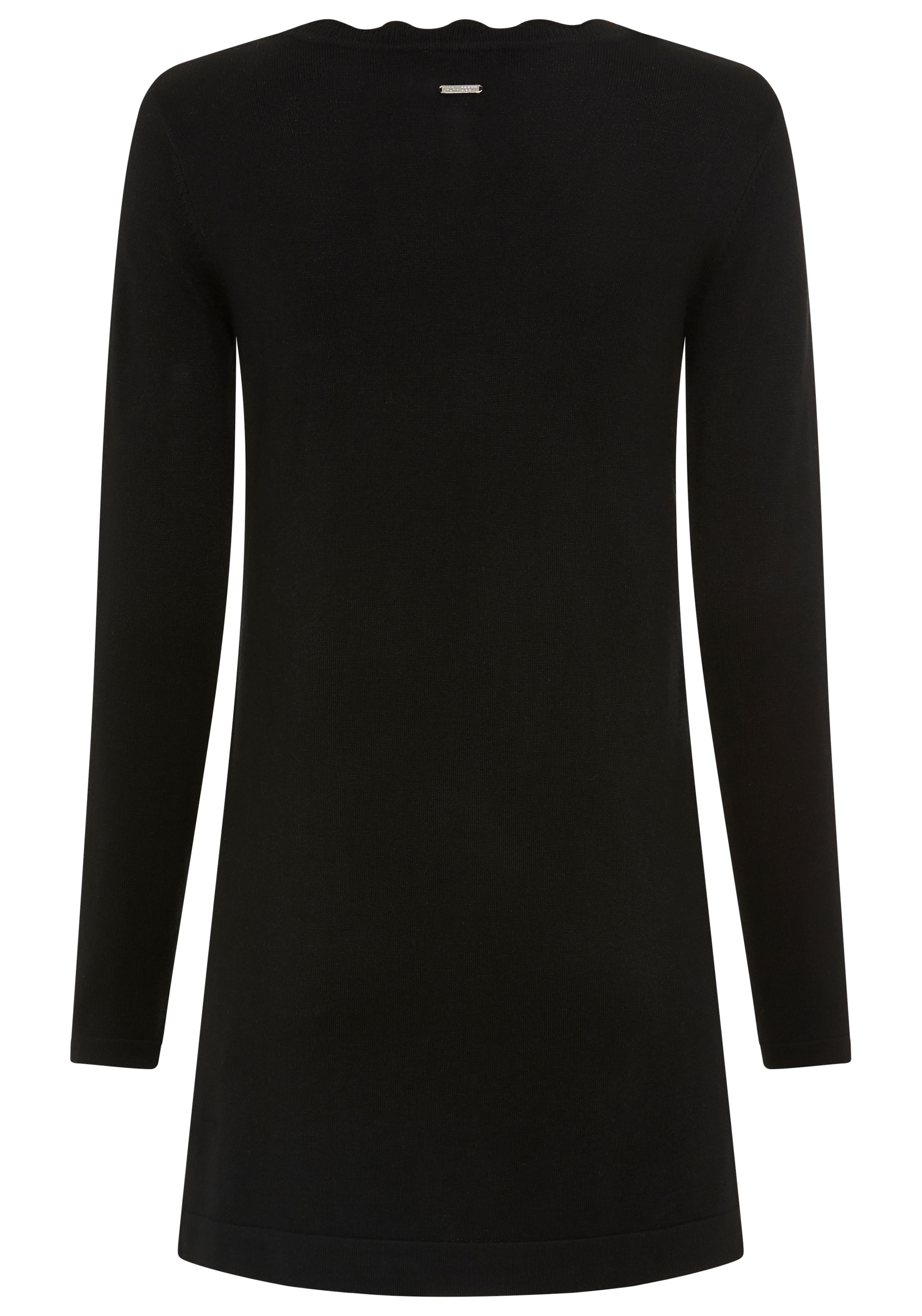 Laura Scott Strickjacke Feinstrick in Longform mit femininer Wellenkante