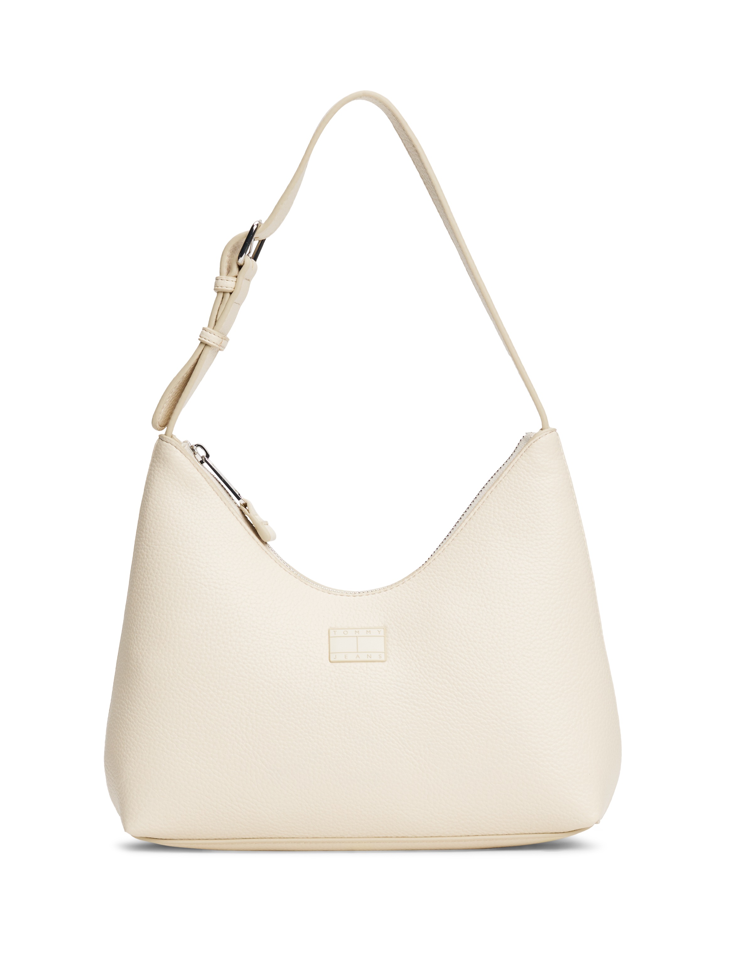 Tommy Jeans Damen »TJW MUST SHOULDER BAG« Damen Umhängetasche, Abendtasche mit Logo-Schriftzug beige