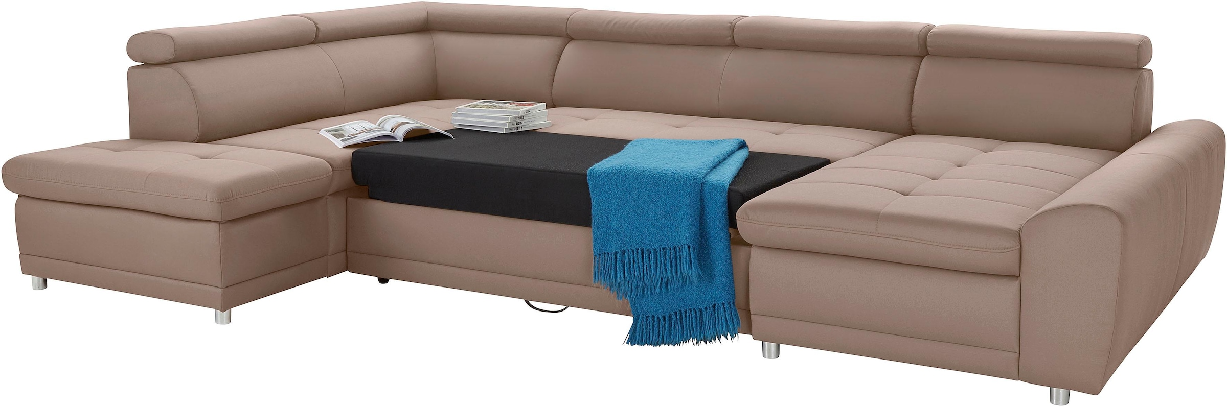 sit&more Wohnlandschaft »Riva U-Form«, wahlweise mit Bettfunktion