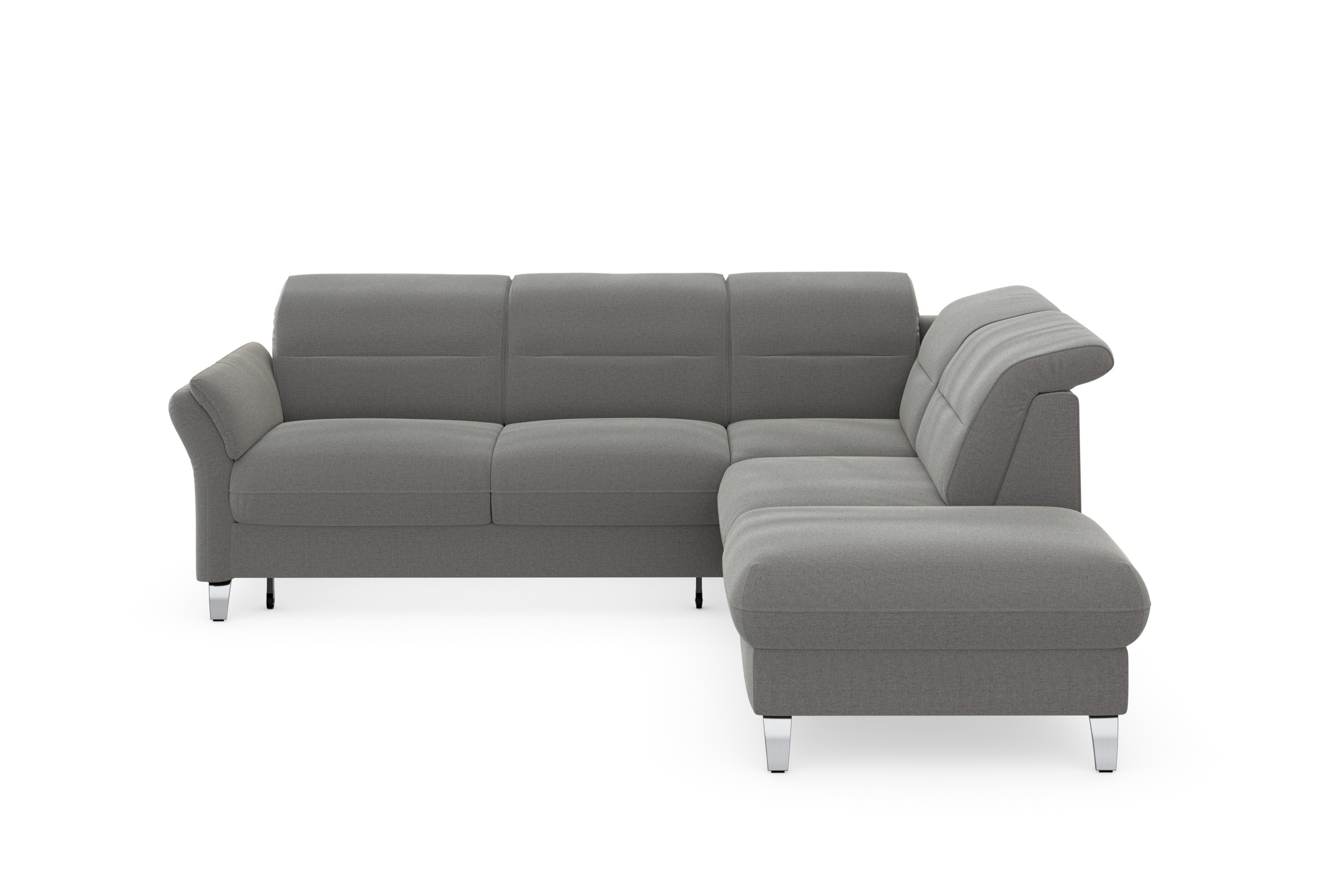 sit&more Ecksofa »Grenoble L-Form mit Federkern«, wahlweise mit Bettfunktion, Bettkasten, Arm- und Kopfteilverstellung