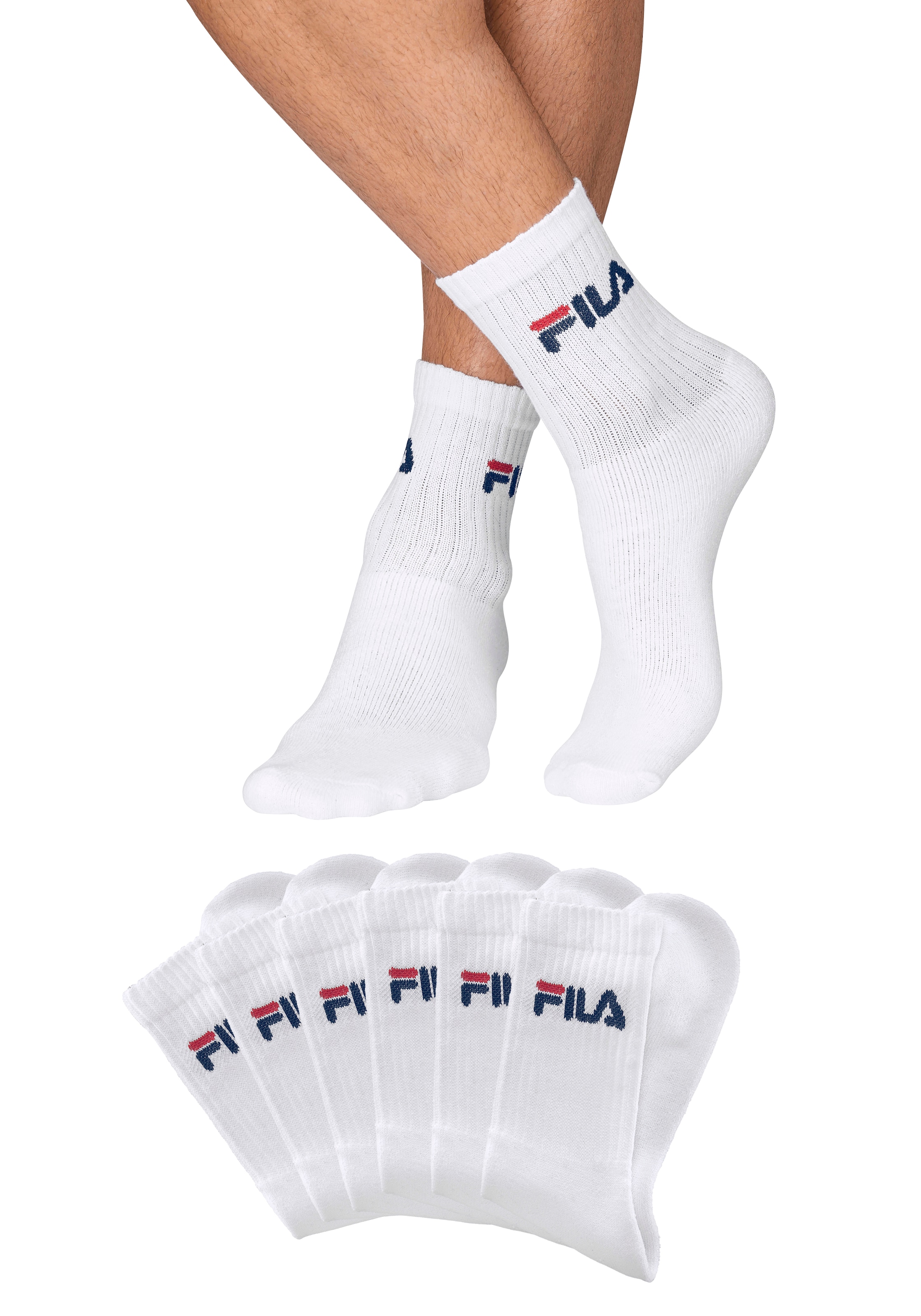 Fila Tennissocken, (6 Paar), mit eingestricktem Logo