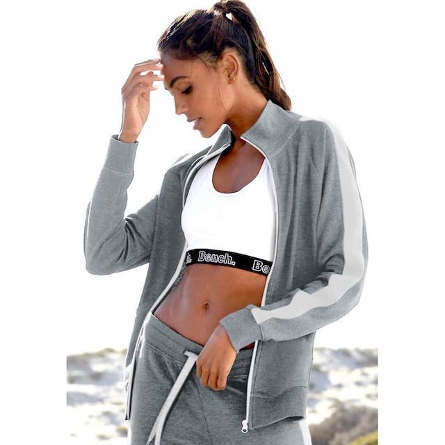 Bench. Loungewear Sweatjacke »-Loungejacke«, mit Seitenstreifen und  Stehkragen, Loungewear, Loungeanzug online bestellen