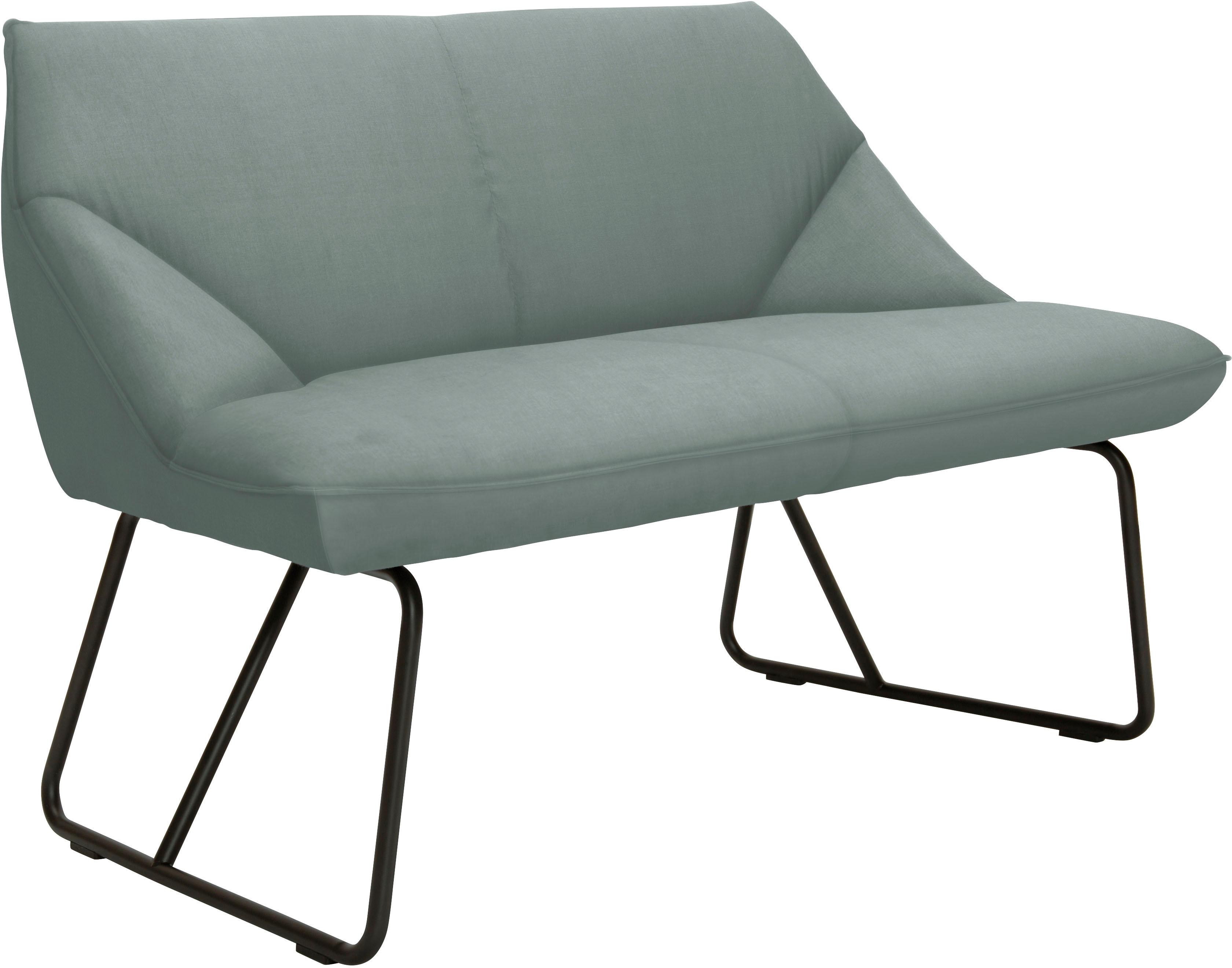 Sitzbank „CUSHION“, celadon STC 3 + schwarz B/H/T: 134 cm x 83 cm x 65 cm