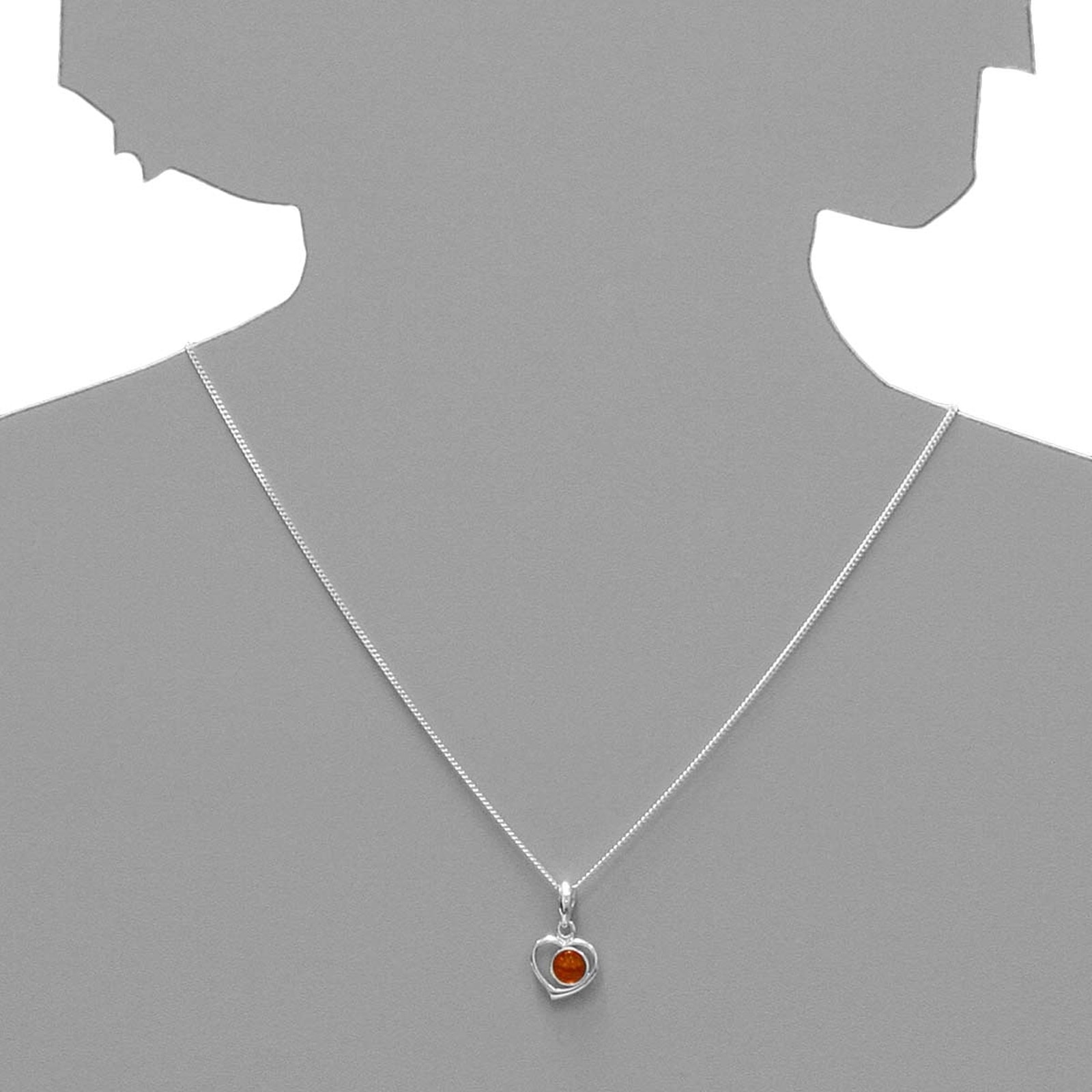 OSTSEE-SCHMUCK Kette mit Anhänger »Ostsee-Schmuck Kette mit Anhänger Herz Kette mit Anhänger Herz«, (2 tlg.)