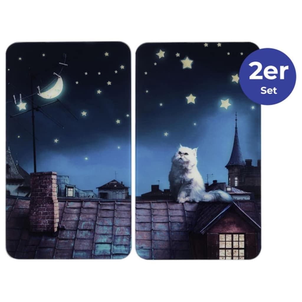 Maximex Herd-Abdeckplatte »Moon Cat«, (Set, 2 tlg.)