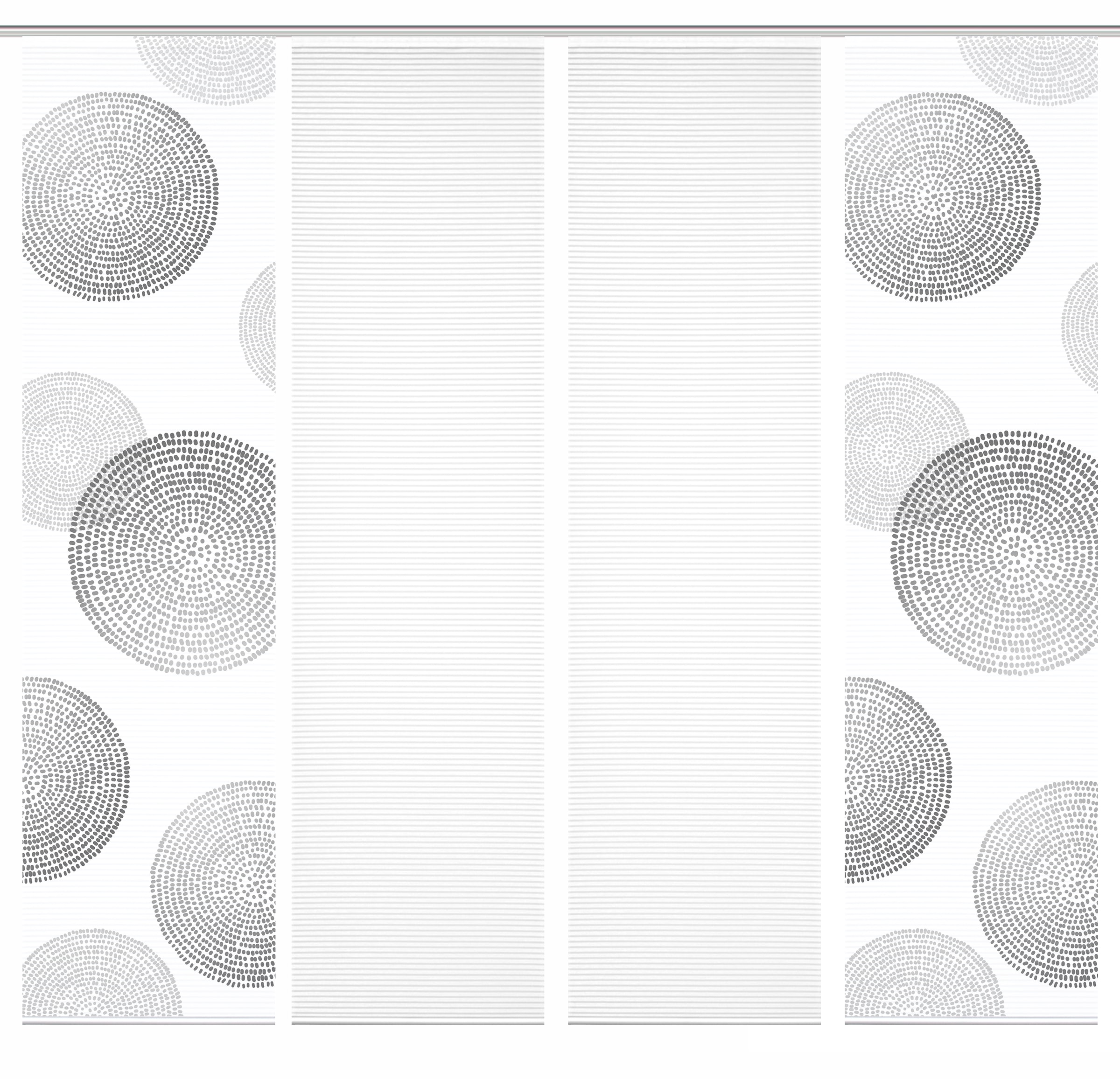 HOME in green Schiebegardine »GINNY« Paneelwagen 4 Stk. tlg. SET DIGITALDRUCK,BAMBUSOPTIK RECYCELT