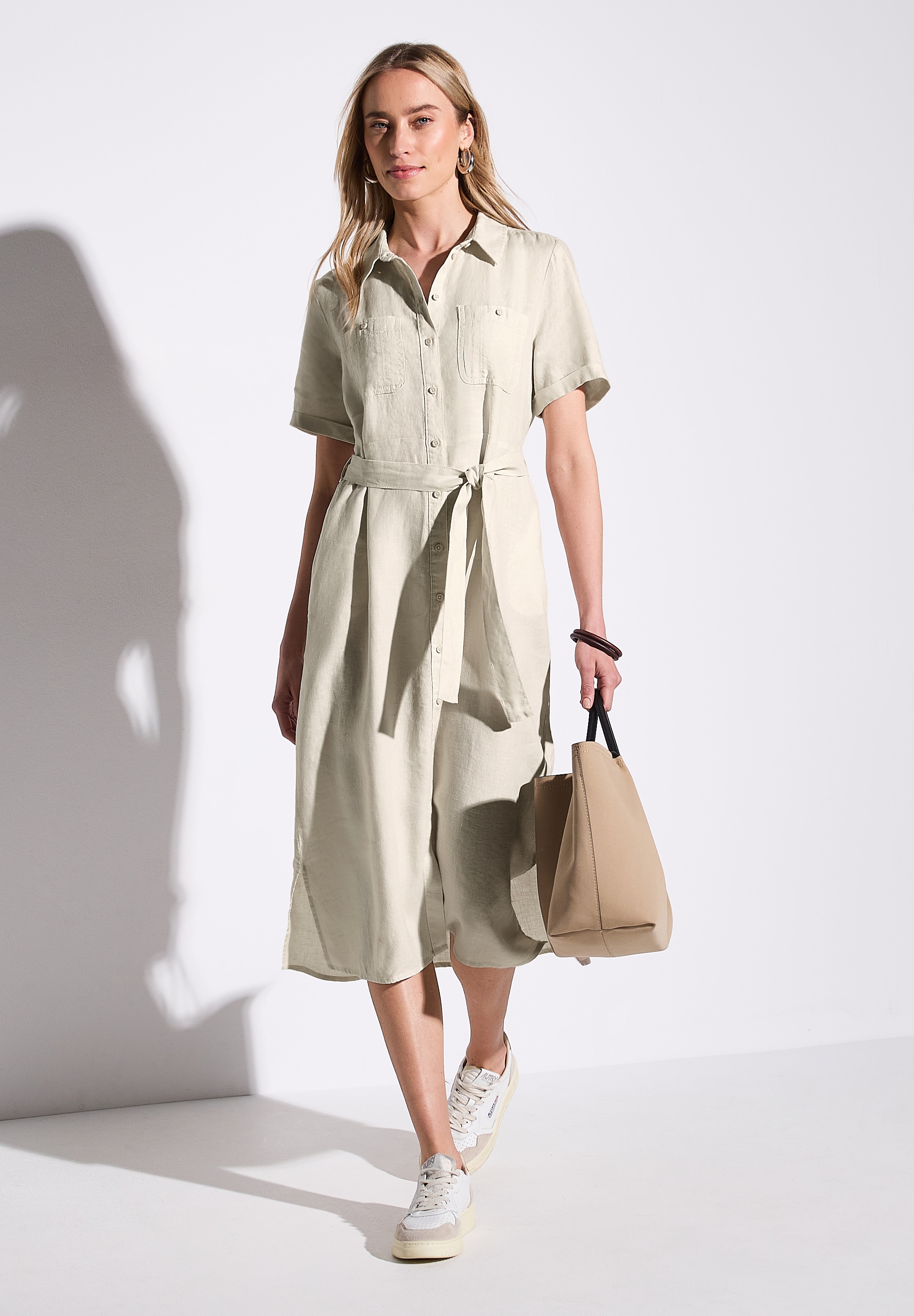 STREET ONE Hemdblusenkleid, mit Knopfleiste