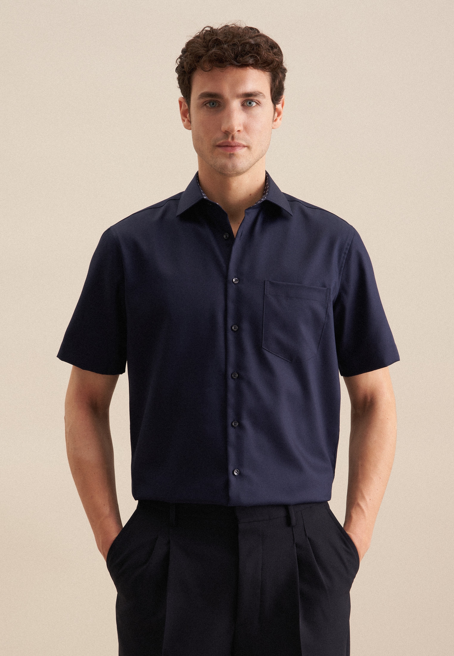 seidensticker Businesshemd »Regular« Regular 1/2 Kentkragen Uni