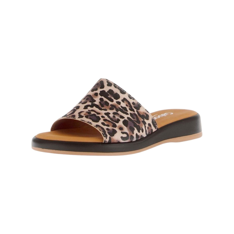 GABOR COMFORT Pantolette »Pantoletten Leder« Leopard 36 36 Verschluss: Schlupfschuh