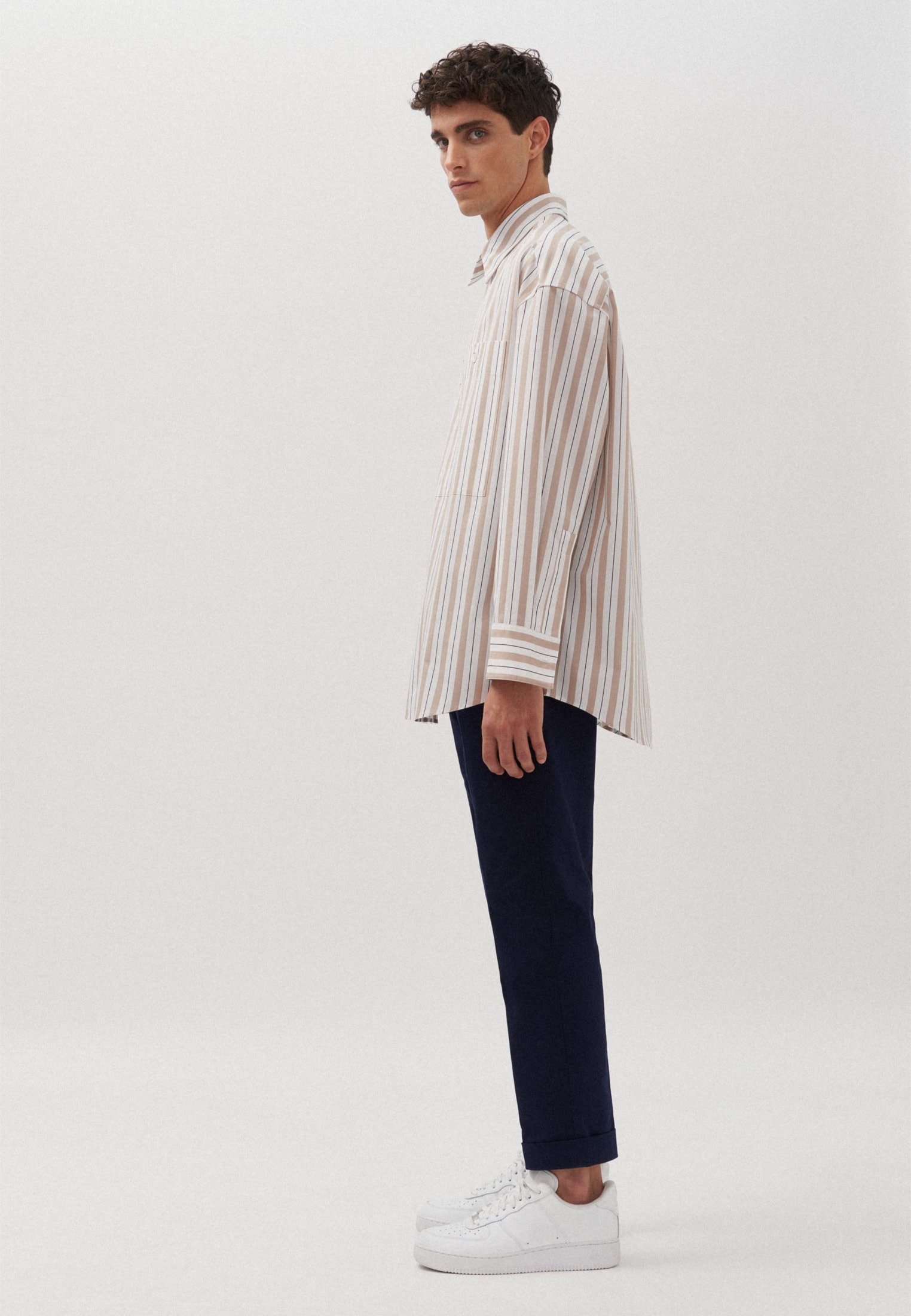 studio seidensticker Businesshemd »Studio« Oversized Langarm Kentkragen Streifen