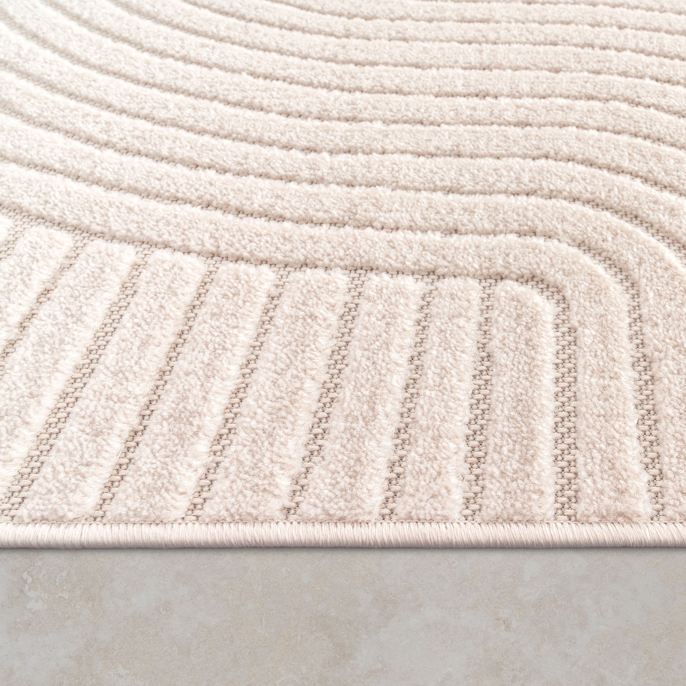 Paco Home Teppich »Cotton 233«, Kurzflor, Uni bestellen bequem und Outdoor Scandi-Look, schnell Hoch-Tief- Effekt, rechteckig, geeignet Farben