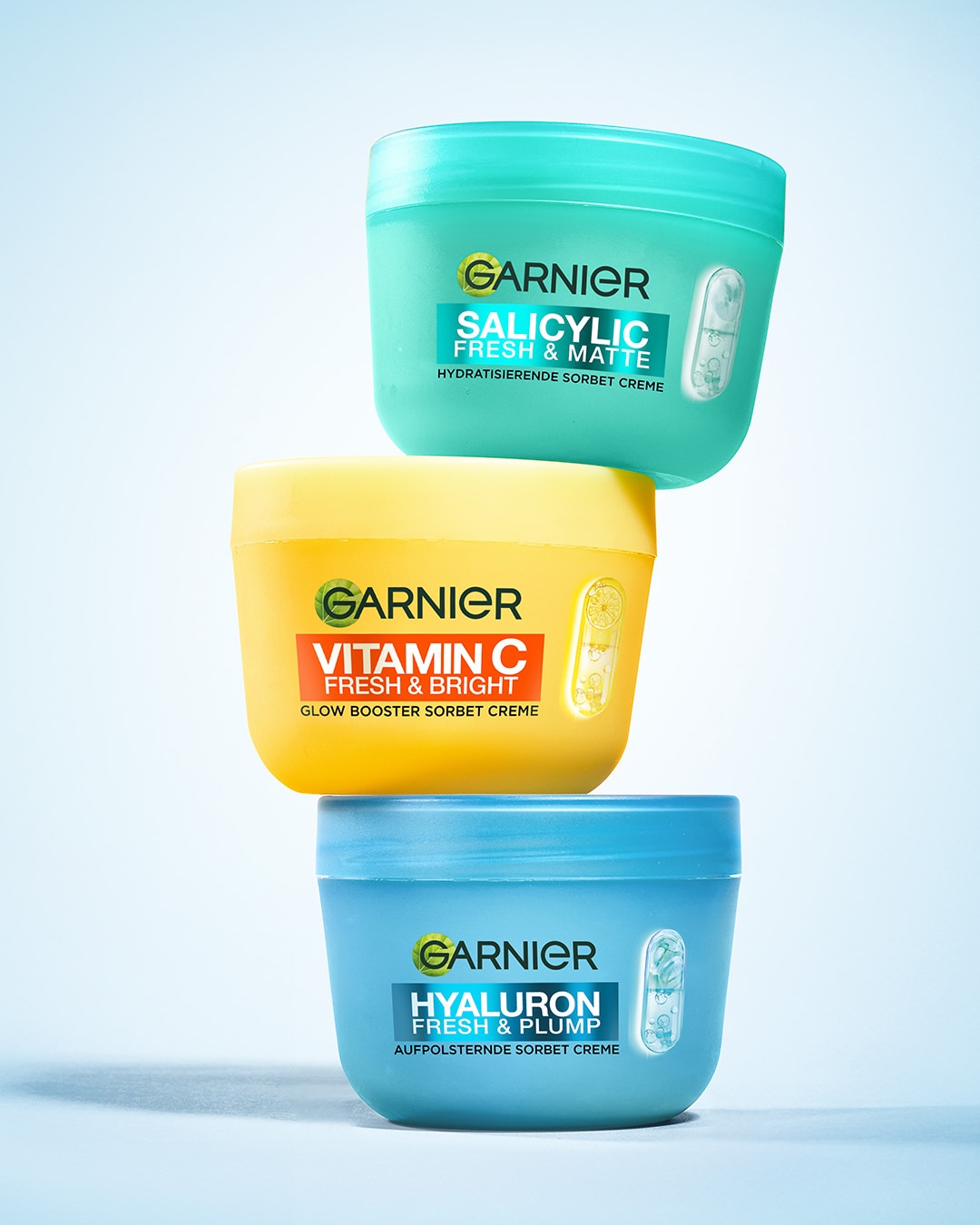 GARNIER Feuchtigkeitscreme »FRESH & PLUMP HYALURON SORBET CREME« für einen ebenmäßigen Hautton