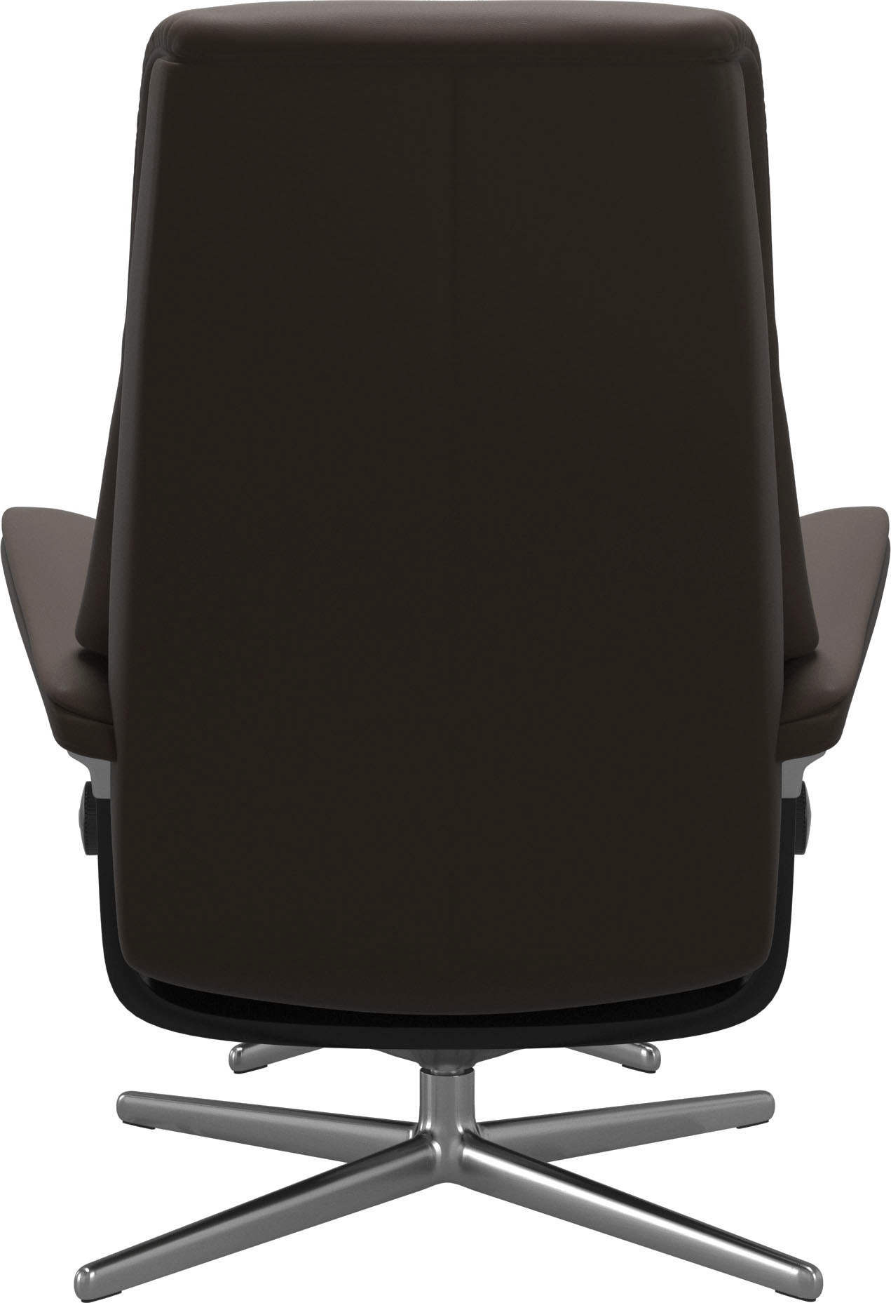 Stressless® Relaxsessel »View«, (Set, Relaxsessel mit Hocker), mit Hocker, mit Cross Base, Größe S, M & L, Holzakzent Schwarz