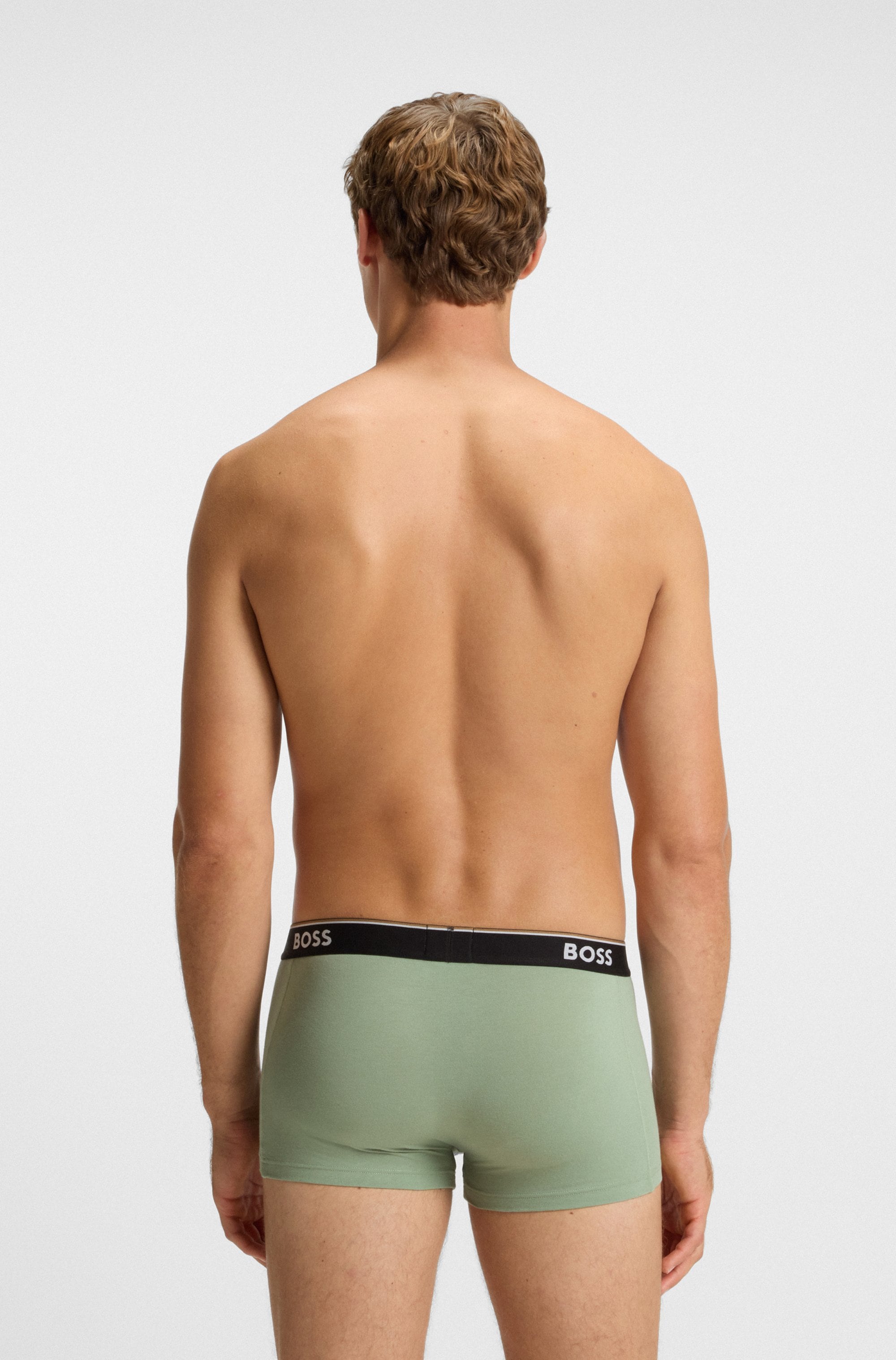 BOSS Trunk Packung, 3 Stk. aus Stretch-Baumwolle mit Logo-Bund, mittlere Bundhöhe