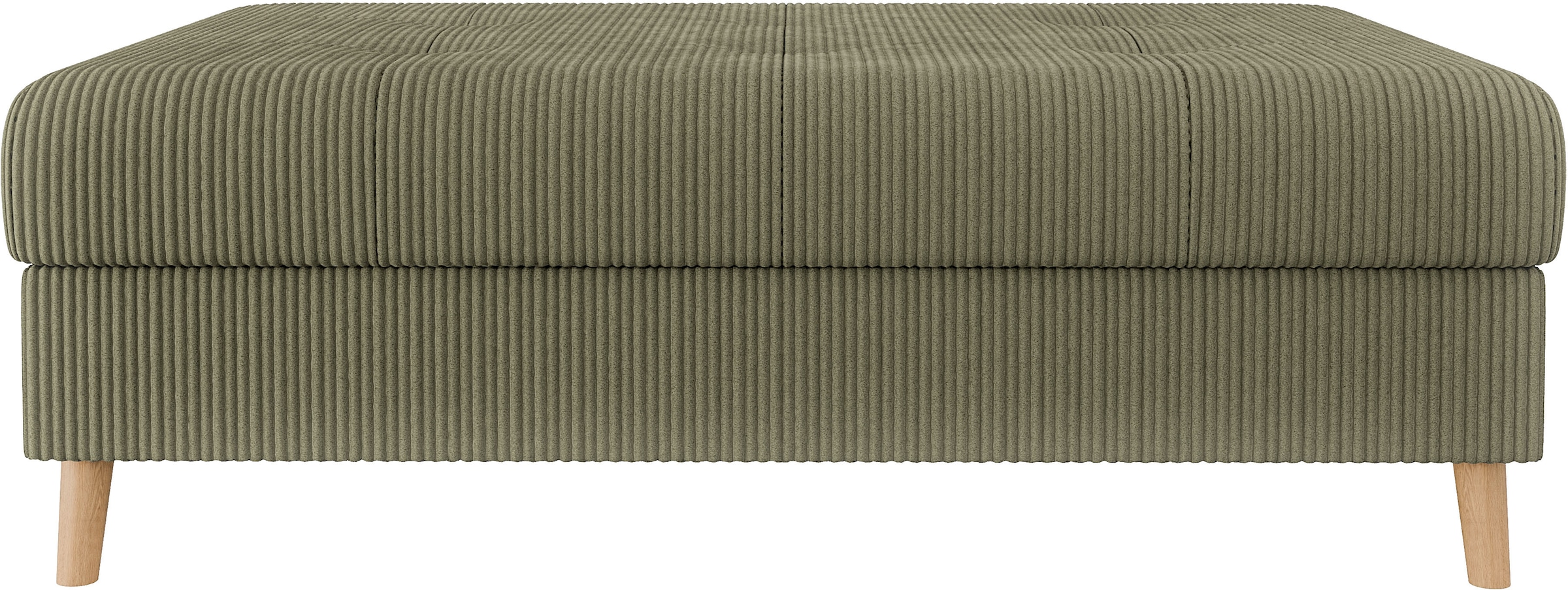 Home affaire Polsterhocker »CHARRE XXL, Steppung im Sitzbereich, Maße: B/T/H: 118/73/40 cm«, passend zur Serie CHARRE, auch in Cord und Bouclé