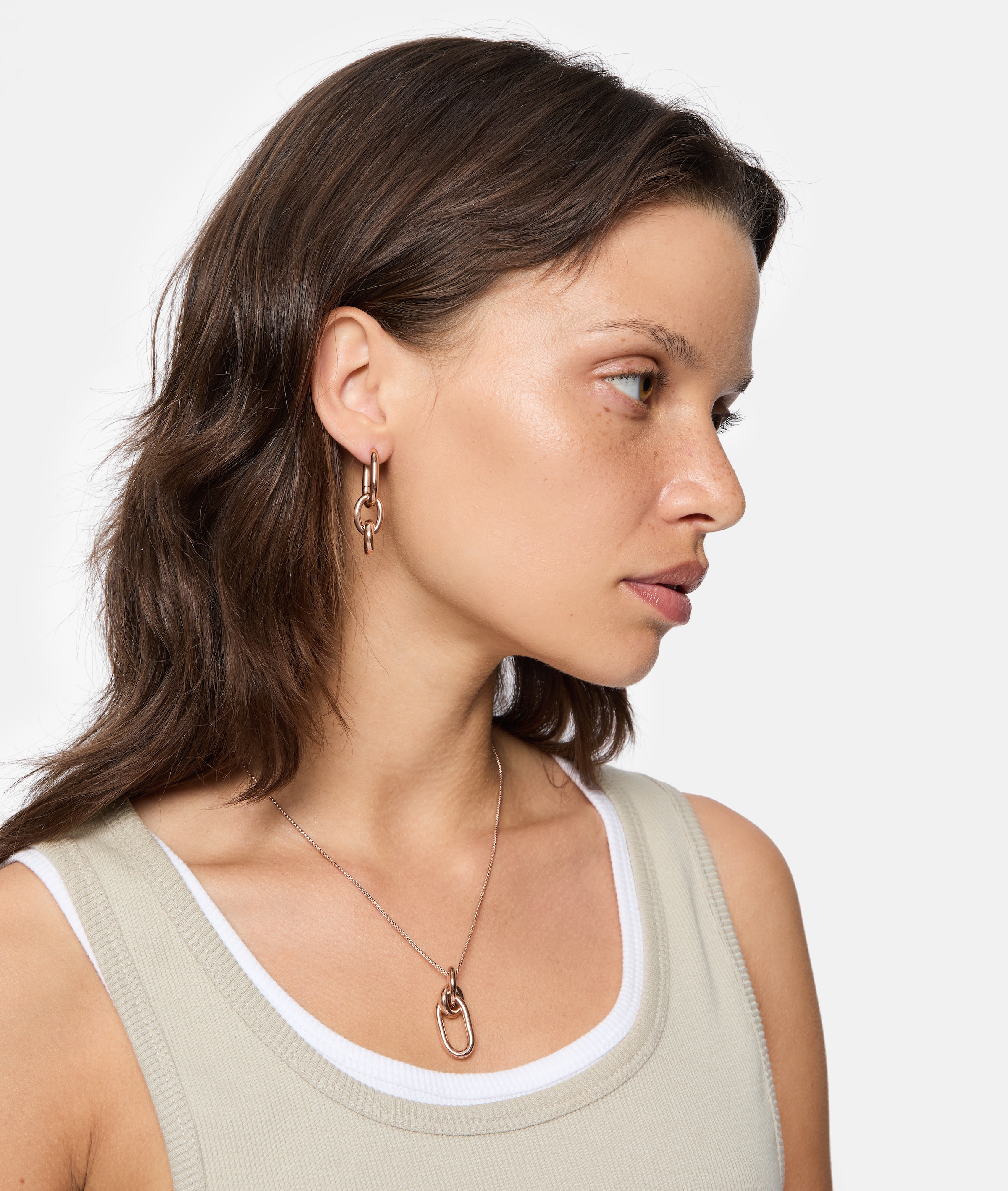 Liebeskind Berlin Paar Creolen »Schmuck Geschenk Edelstahl Ohrringe Modern Knot«, Einhänger abnehmbar