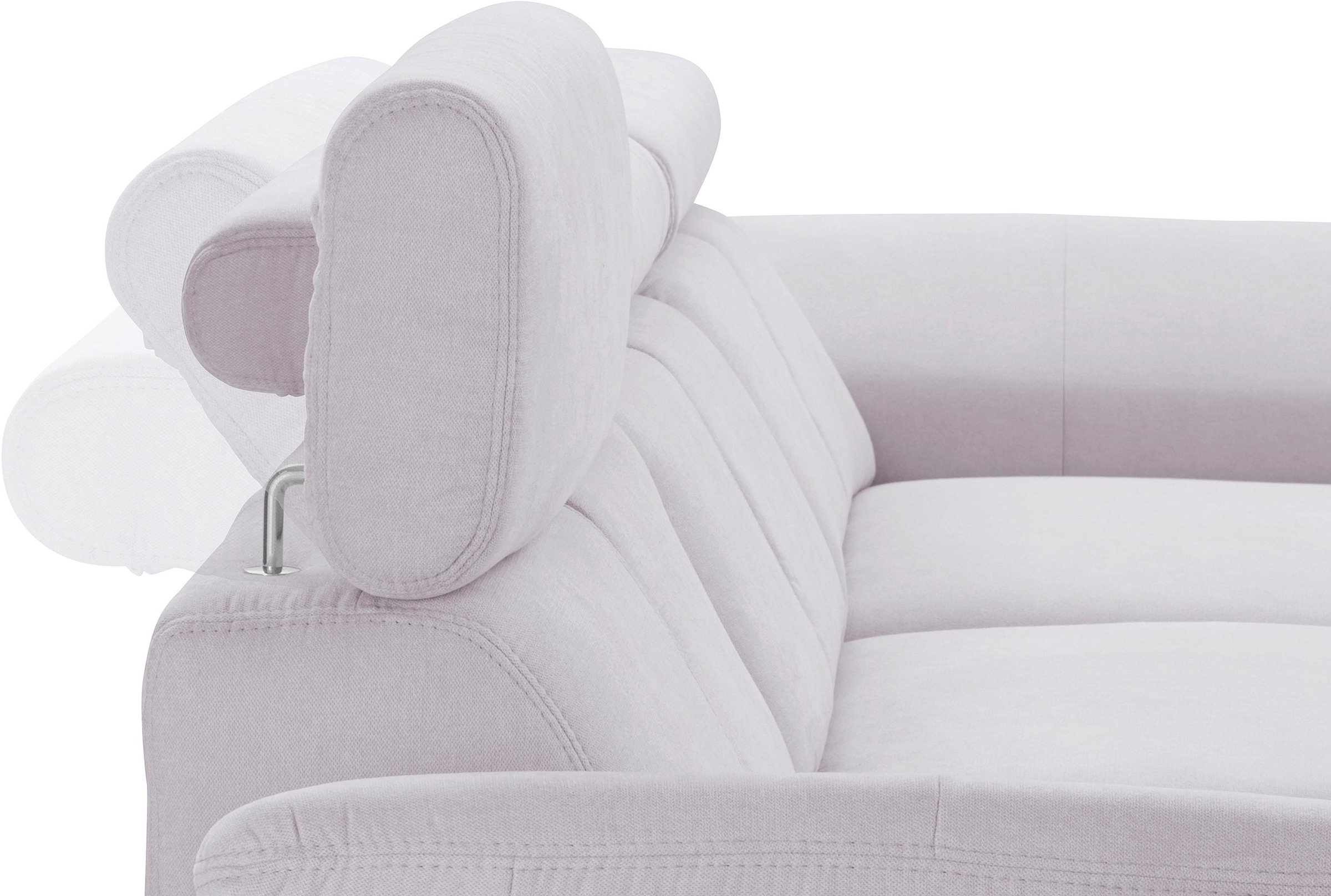 exxpo - sofa fashion Ecksofa »Salerno, inkl. Kopf- und Armteilverstellung, elegant & bequem, L-Form«, wahlweise mit Bettfunktion und Bettkasten, tolle Detailverarbeitung