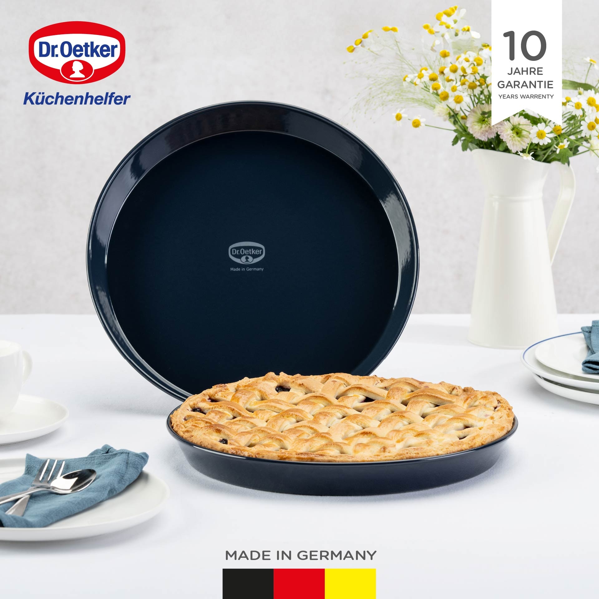 Dr. Oetker Küchenhelfer Kuchenblech »Back-Liebe Emaille, 30 cm« Emaille 1 Stk. tlg.