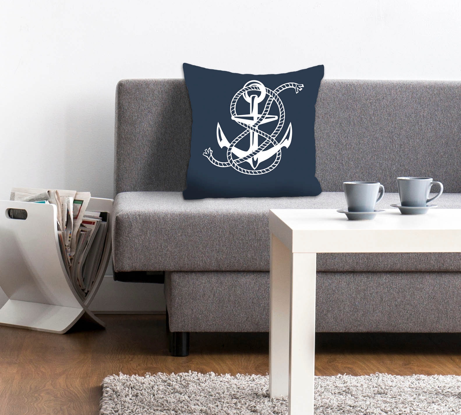 queence Dekokissen »Jessica«, Kissenhülle,Anker,Tau,Maritim,Nautisch,Strand günstig online kaufen