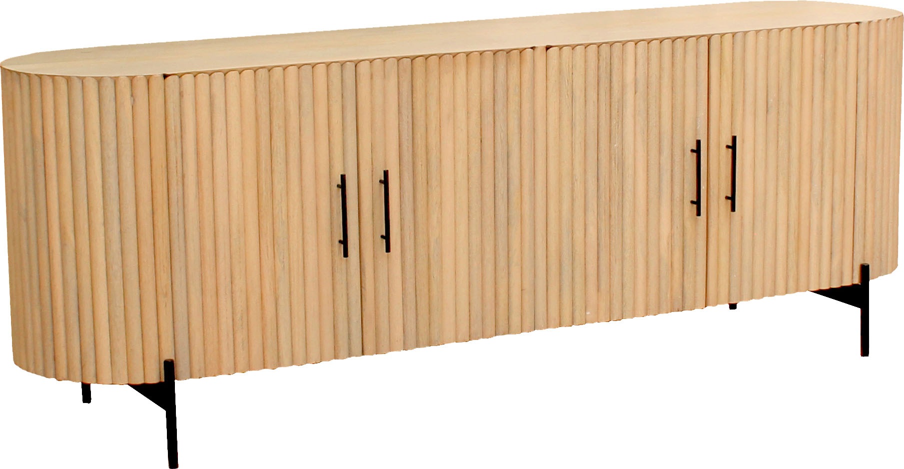 SIT Sideboard, (1 St.), Kommode, Lamellen-Design im Retro Stil, Breite 190 günstig online kaufen