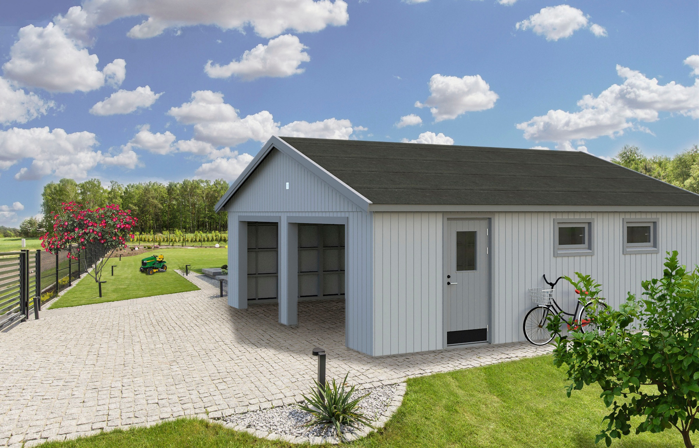 Palmako Garage »Andre«, BxTxH: 712x785x357 cm, ohne Tor, natur