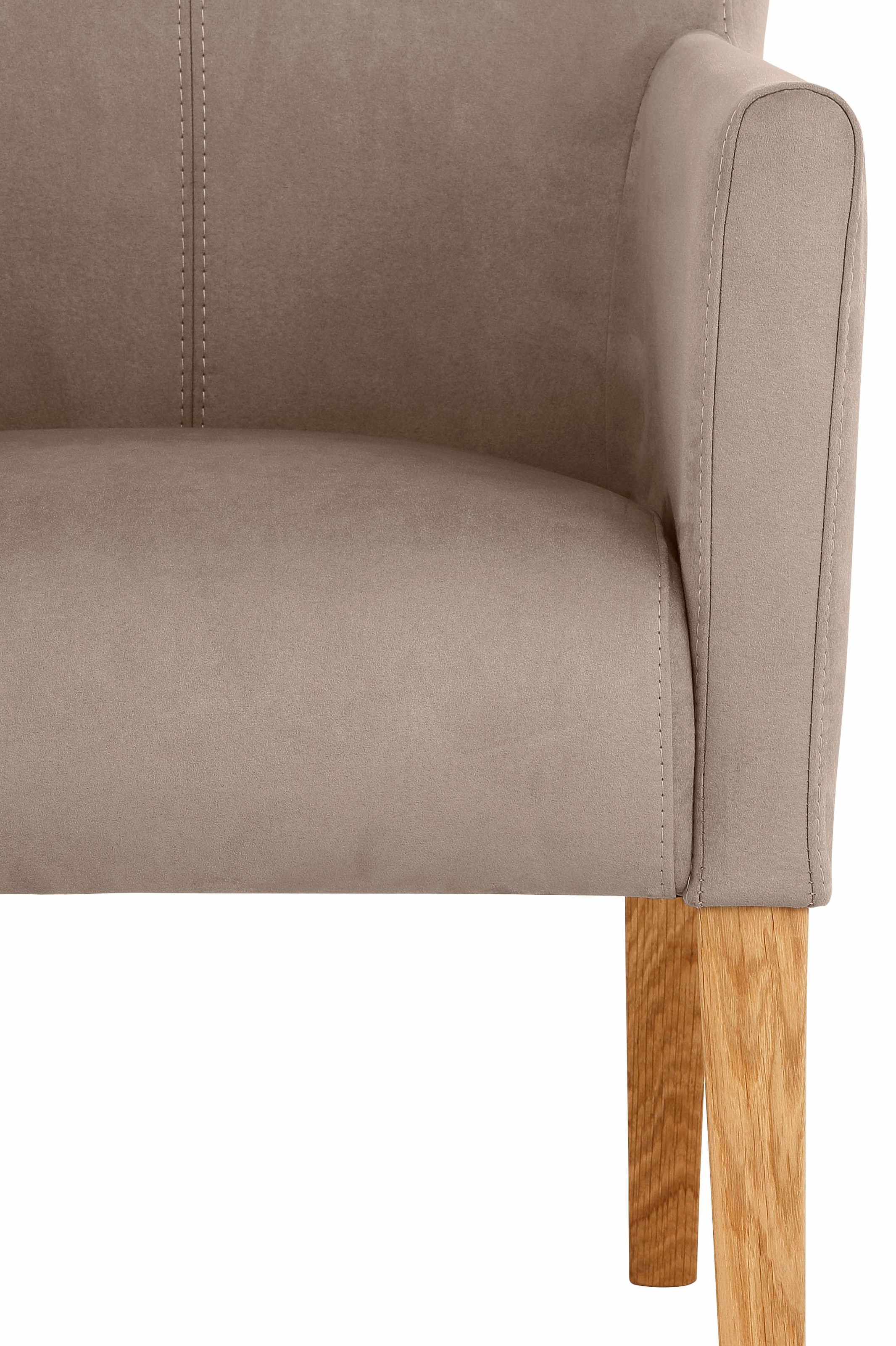 Home affaire Armlehnstuhl »King BESTSELLER!«, Luxus-Microfaser, Esszimmerstuhl mit bequemer Polsterung, Esszimmersessel mit Armlehnen