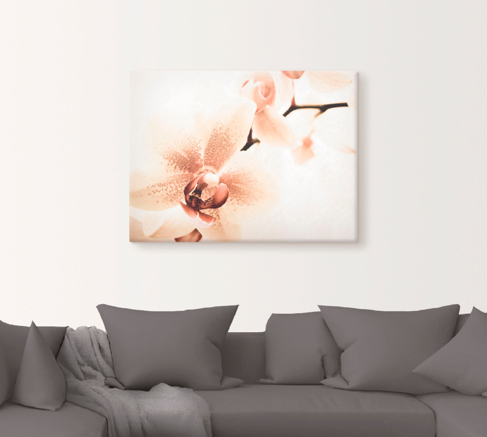 Artland Wandbild »Orchidee abstrakte Collage« 1 Stk. tlg. als Leinwandbild, günstig online kaufen