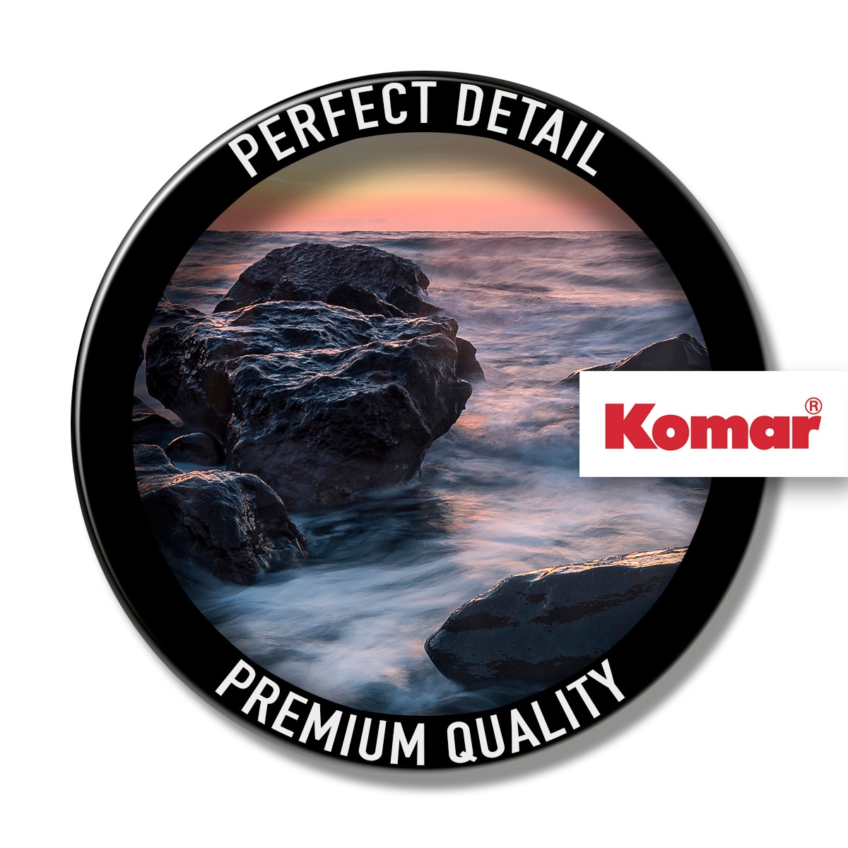 Komar Leinwandbild »Calm Current - Größe 30 x 30 cm«, Baum-Blätter-Natur-Berge-Blumen-Foto-Jahreszeiten-Landschaft-Meer-Strand-Palmen, (Packung, 1 St.), Keilrahmenbild mi Echtholzrahmen
