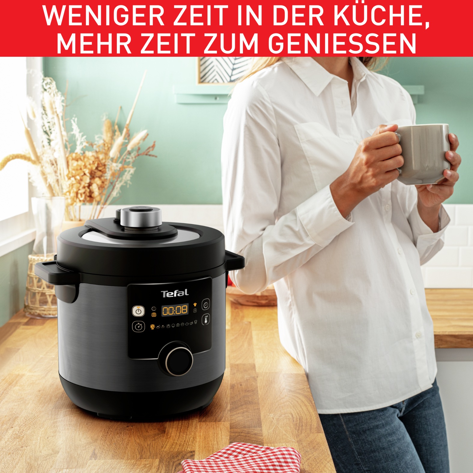 Tefal Multikocher »CY7788 Turbo Cuisine & Fry«, Schnellkochfunktion, 10 aut. Kochprogramme, 4 Extra Crisp Programme