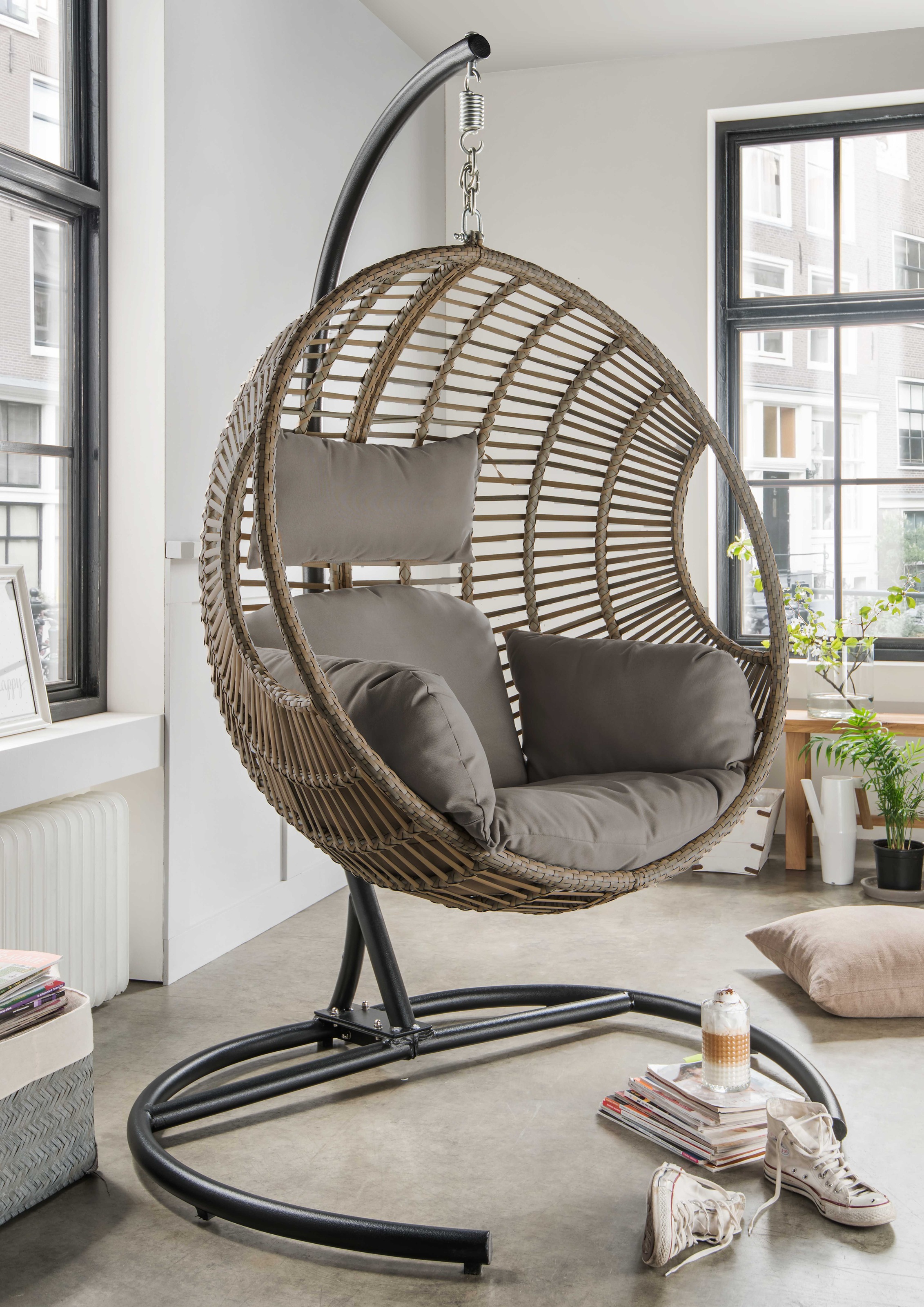 Destiny Hängesessel »COCO DE LUXE II«, Stahl, Aluminium, Polyrattan, mit Ge günstig online kaufen