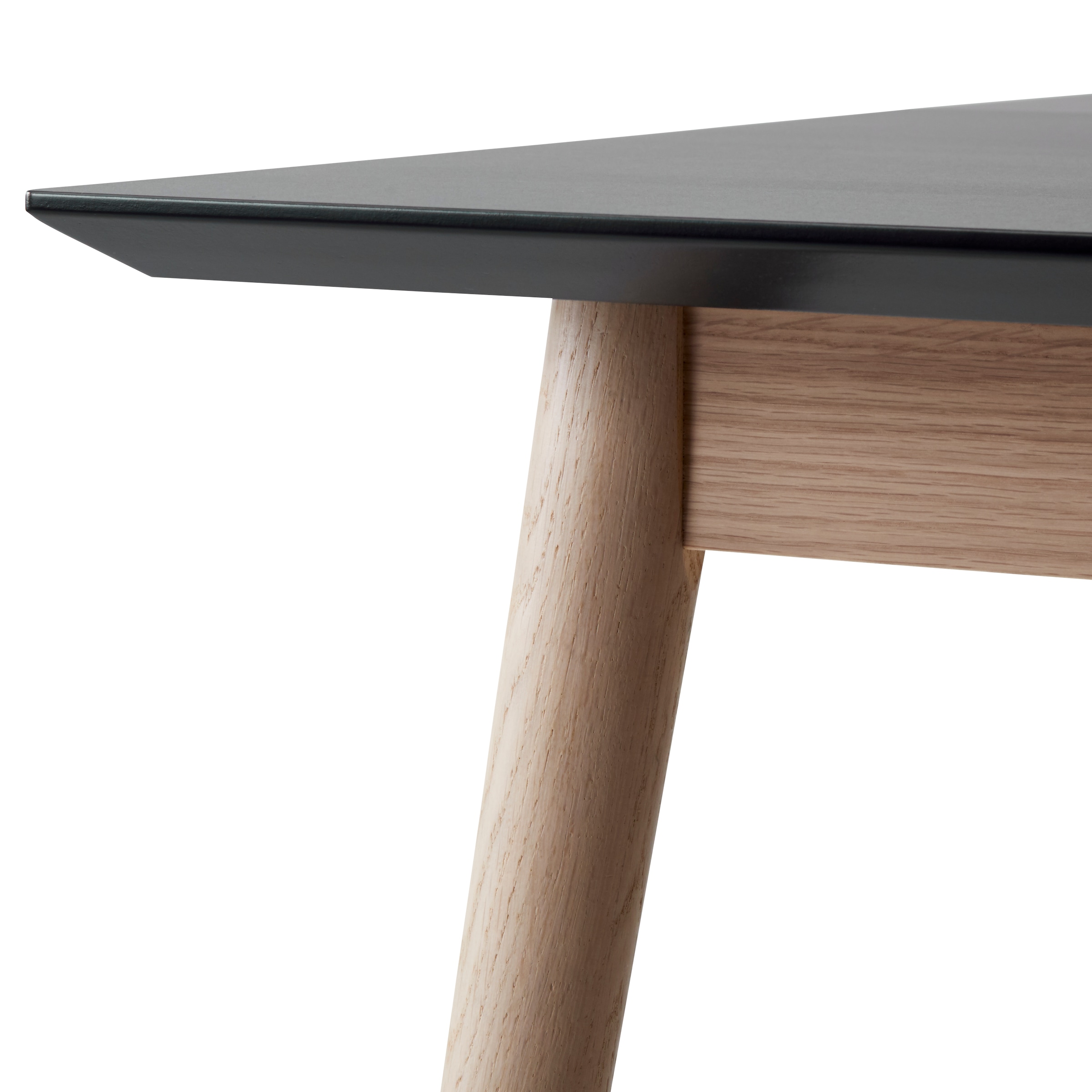 Hammel Furniture Esstisch »Meza Designtisch mit Auszugsfunktion und 2 Einlegeplatten«, bootsförmige Tischplatte MDF, Eiche Massivholzgestell