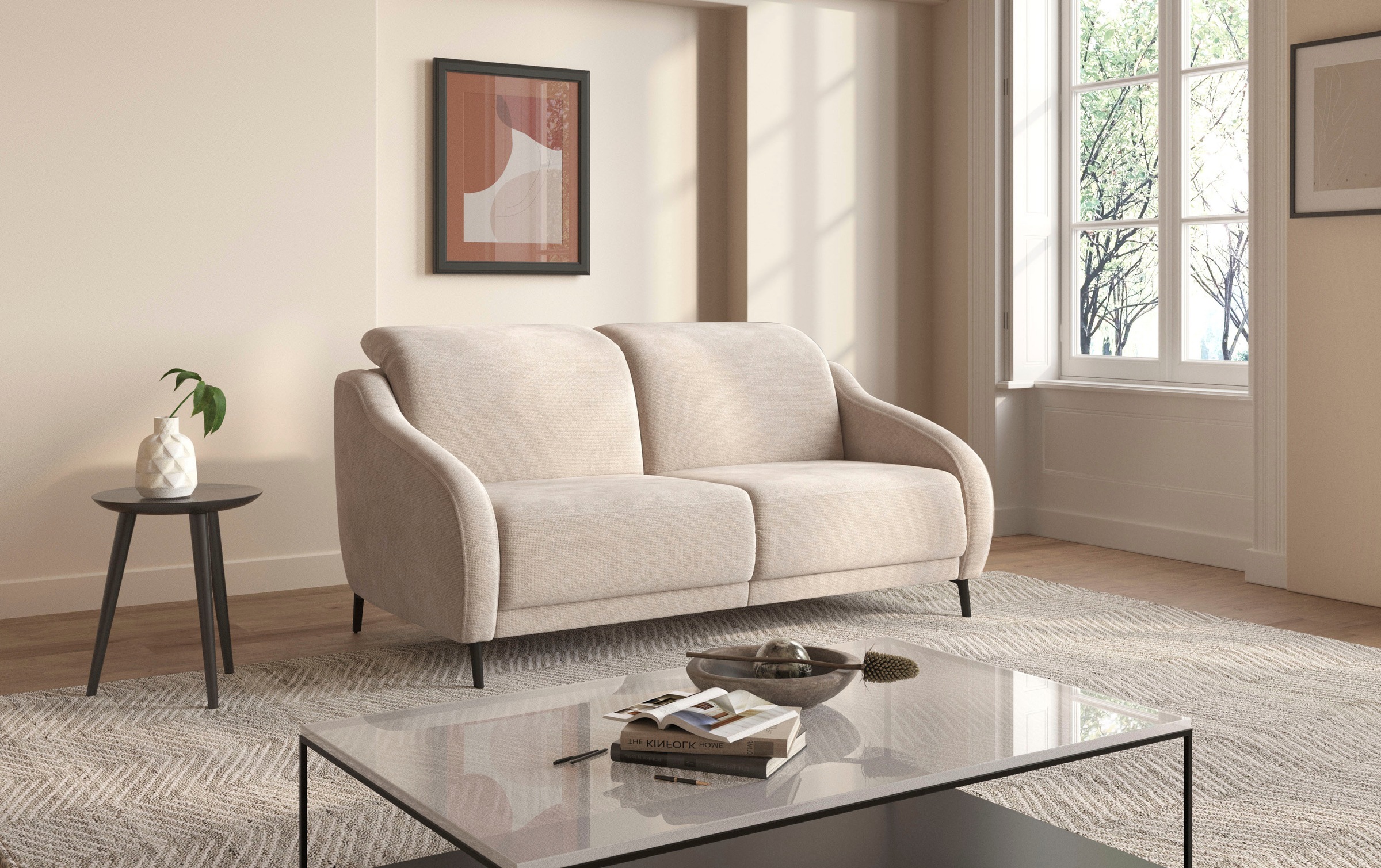 sit&more 3-Sitzer »Blues«, wahlweise mit Klapptisch und USB