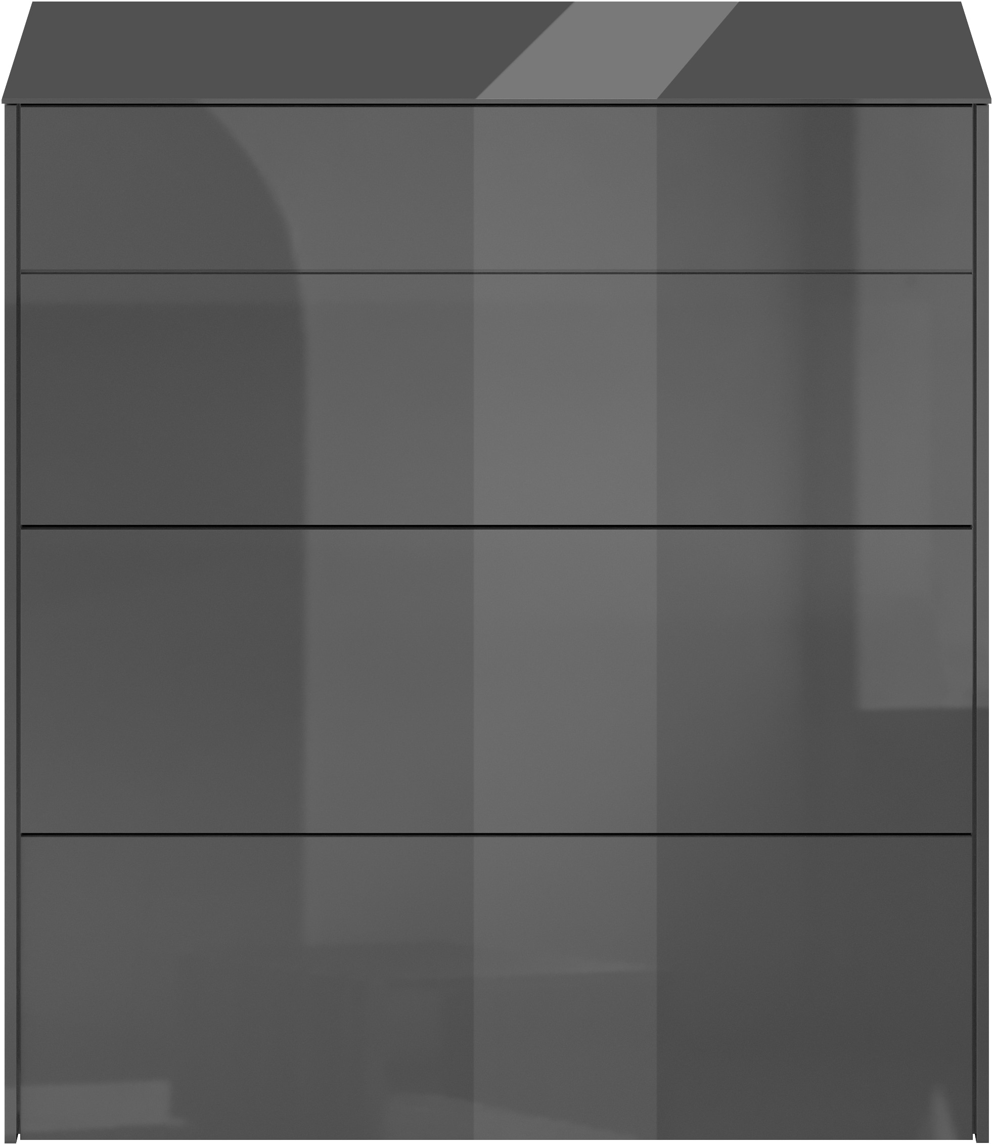 Mäusbacher Kommode Kommode BHT 82/89/42 cm, Push to open, Front+Oberplatte=Glas