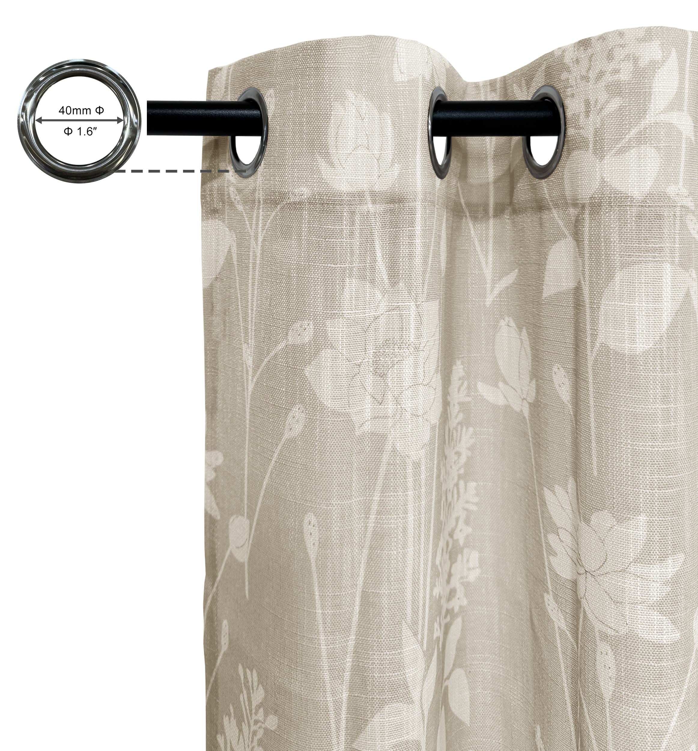 OTTO home Gardine »Linnah« Ösen 1 Stk. tlg. halbtransparent, strukturiert, Wohnzimmer, Schlafzimmer, Esszimmer,