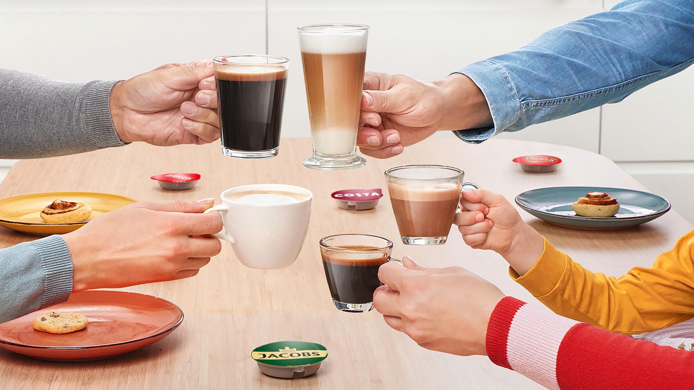 TASSIMO Kapselmaschine »Happy TAS1002N, über 70 Getränke, platzsparend«, nachhaltig, geeignet für alle Tassen, Wassertank 0,7 L, schwarz