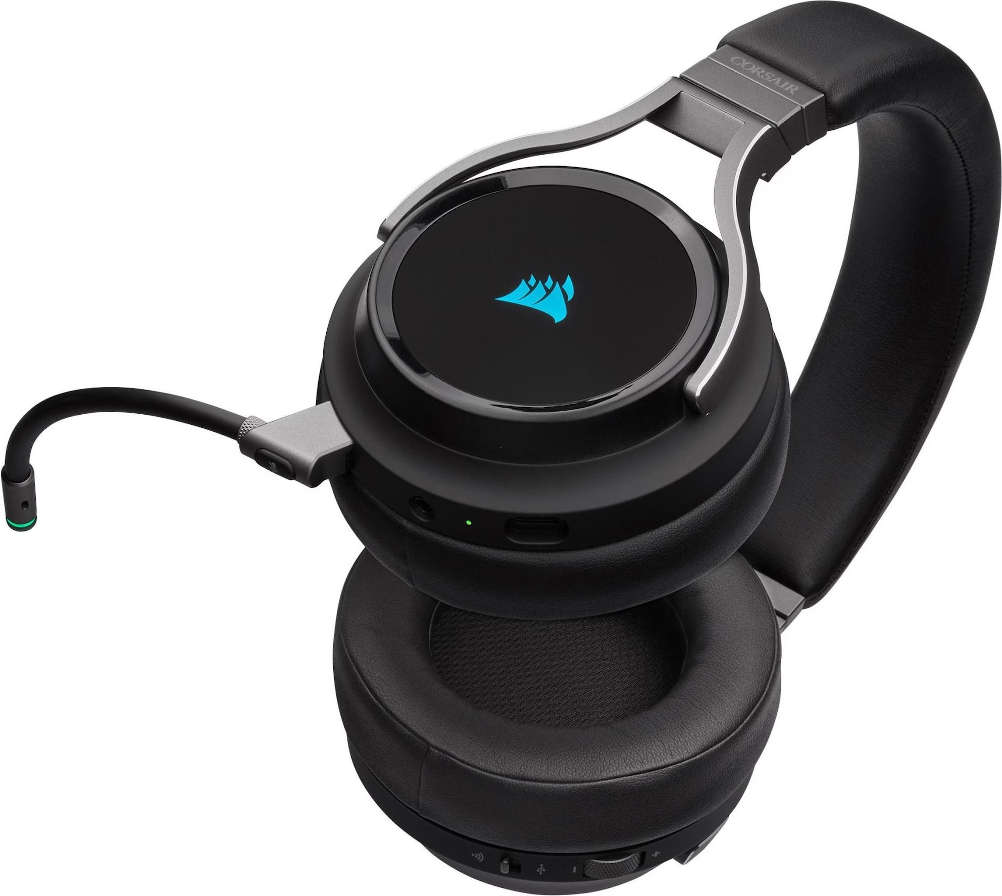 Corsair Gaming-Headset »Virtuoso RGB WRLS Carbon T-Shirt Bundle«, Wireless, Mikrofon abnehmbar