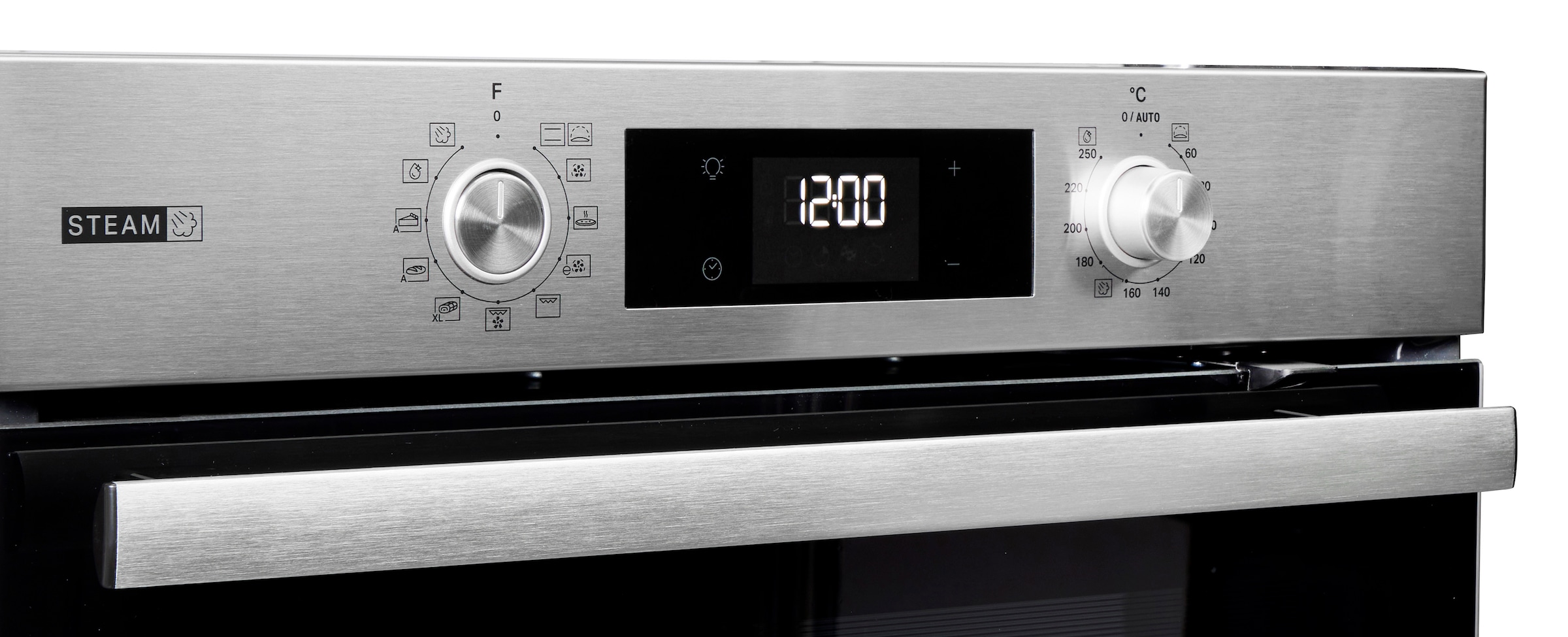 BAUKNECHT Backofen-Set »BAKO 760 Steam IN« mit 1-fach-Teleskopauszug Hydrolyse Set, 2 Stk. tlg. GentleSteam – für ein saftiges Inneres und ein knuspriges Äußeres