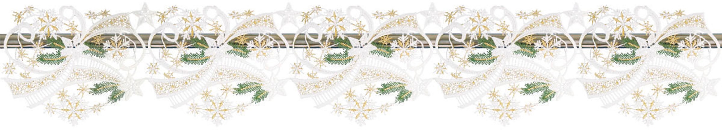 W. Reuter & Sohn - Plauener Spitze® Scheibengardine »Winter«, (1 St.), Made günstig online kaufen