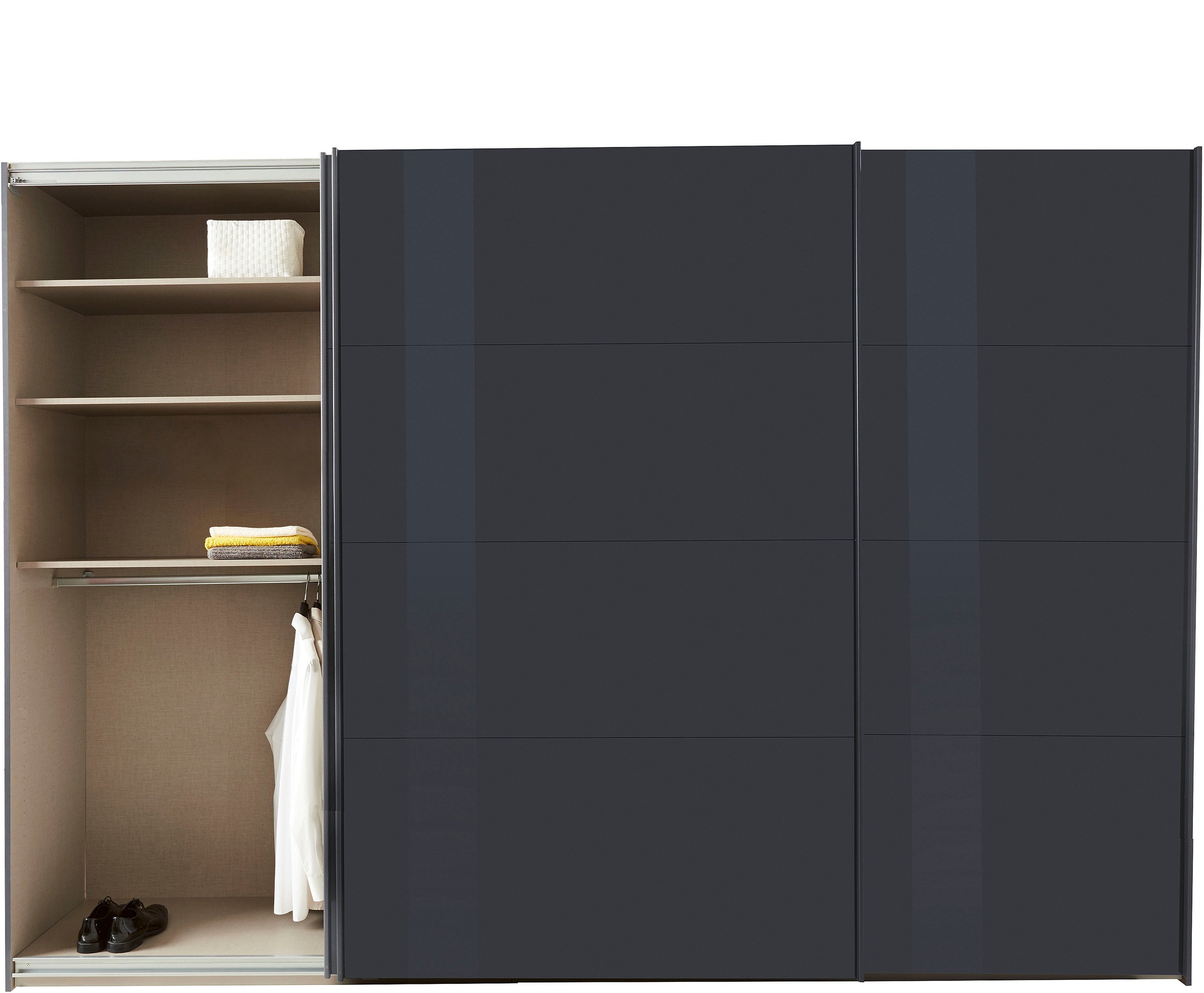 rauch Schwebetürenschrank »Kleiderschrank Schrank Garderobe TOPSELLER OTELI inkl. Inneneinteilung«, mit 3 Innenschubladen sowie zusätzlichen Einlegeböden MADE IN GERMANY