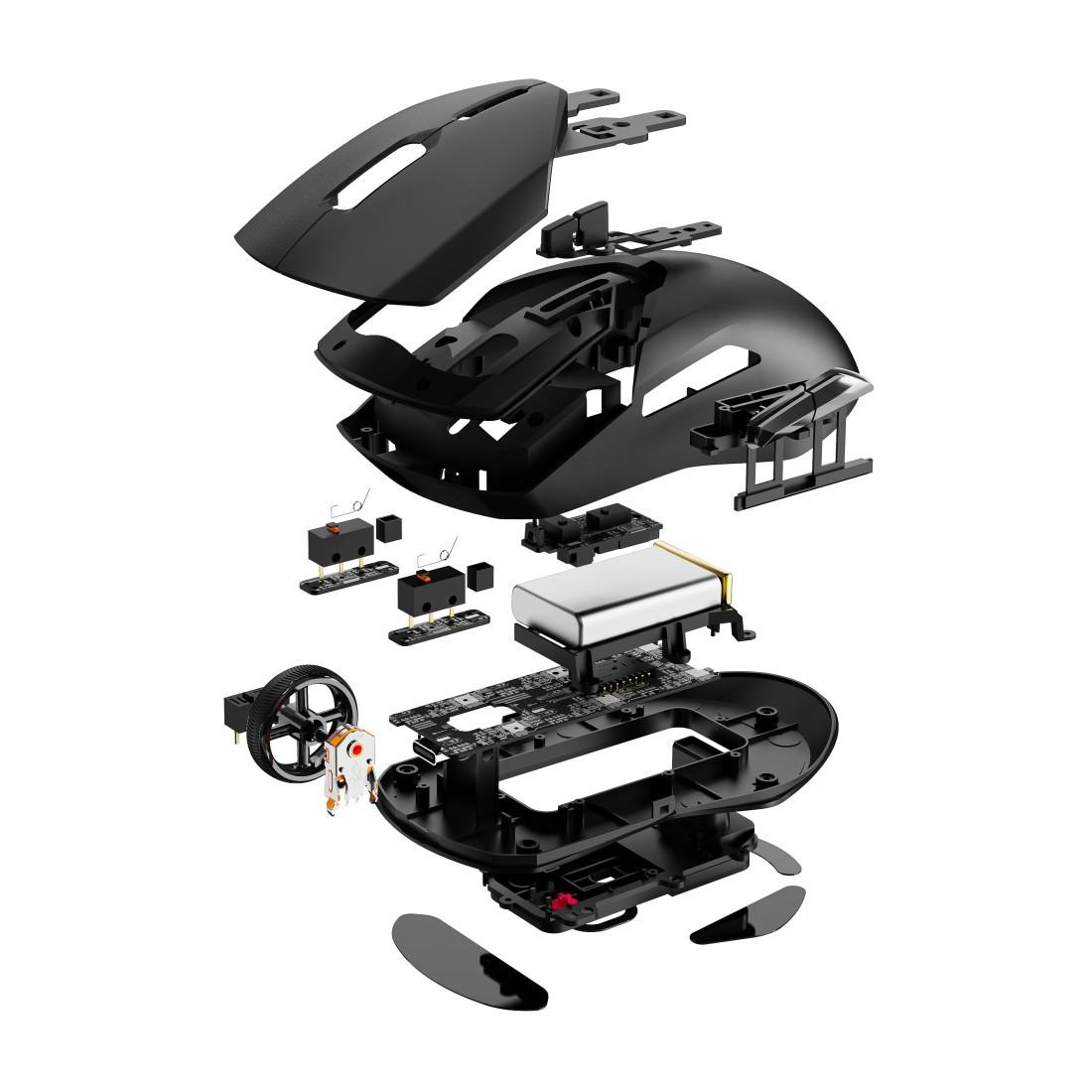 Rapoo Gaming-Maus »VT9PRO 4K+8K«, Funk-kabelgebunden, Ergonomisch, 160 h Akkulaufzeit, 7 DPI-Stufen