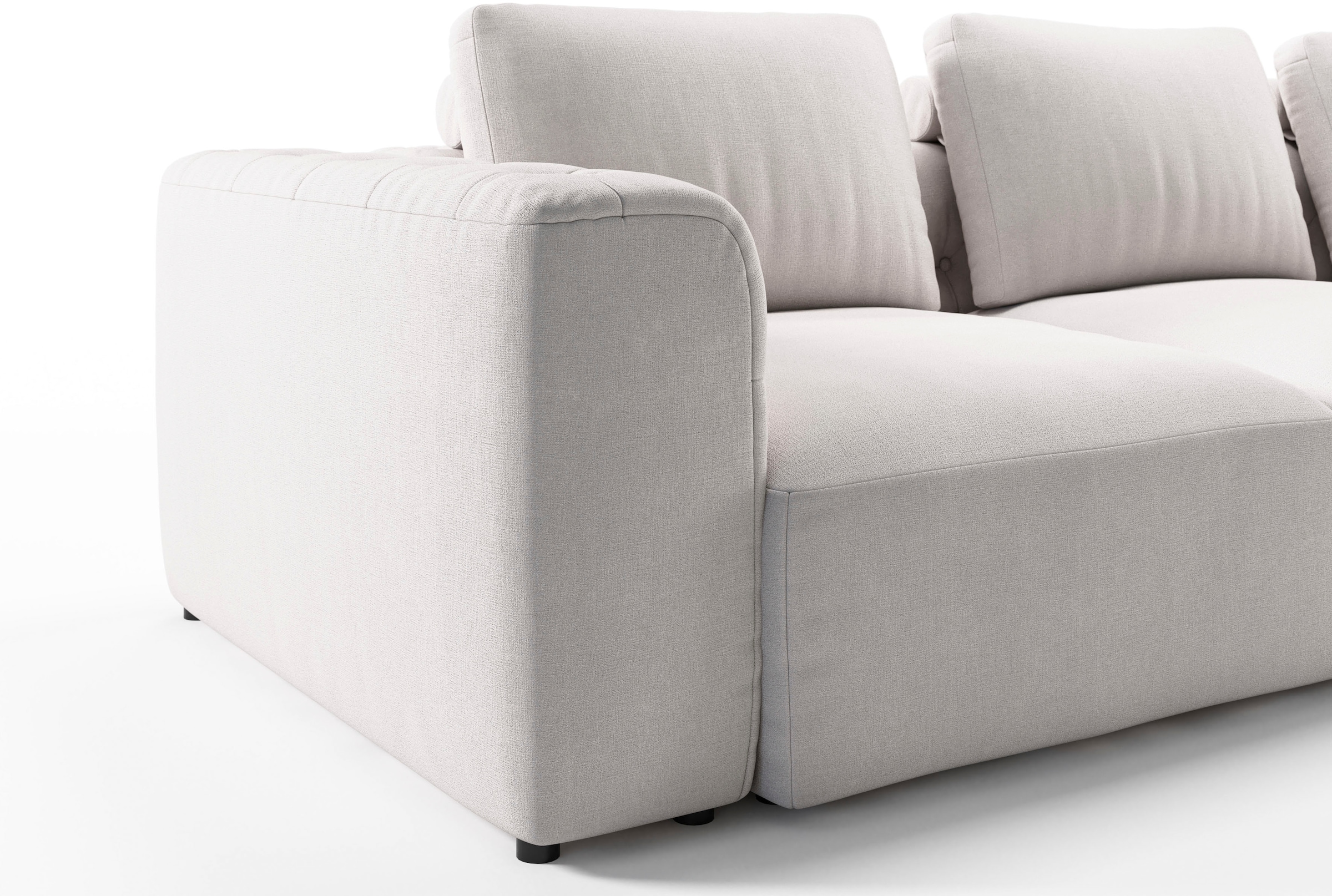 RAUM.ID Chaiselongue »Cushid«, Modul-Sofa, bestehend aus 2-Sitzer und Hocker