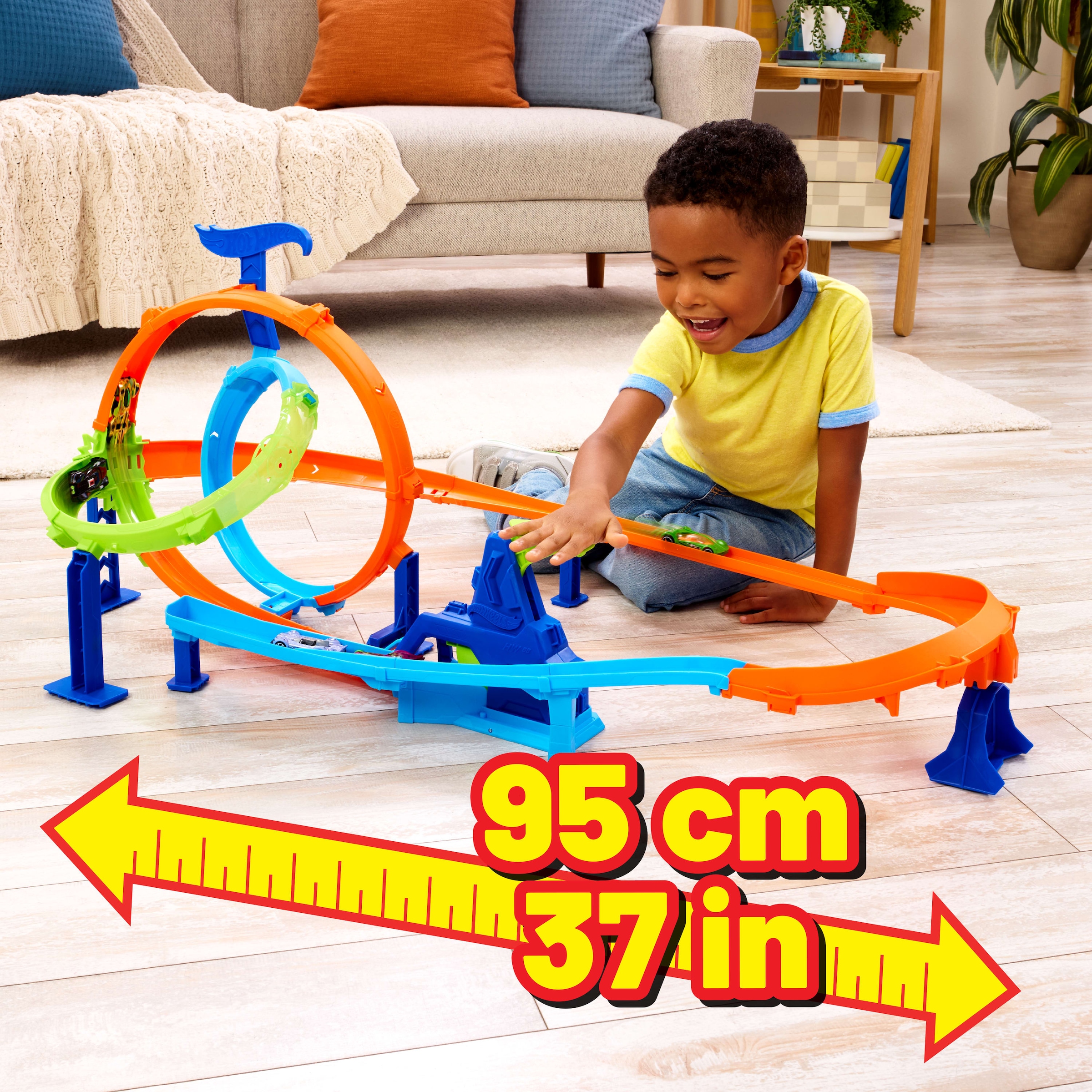 Hot Wheels Autorennbahn »Hot Wheels Stunt Tracks Turbo Looping Set«