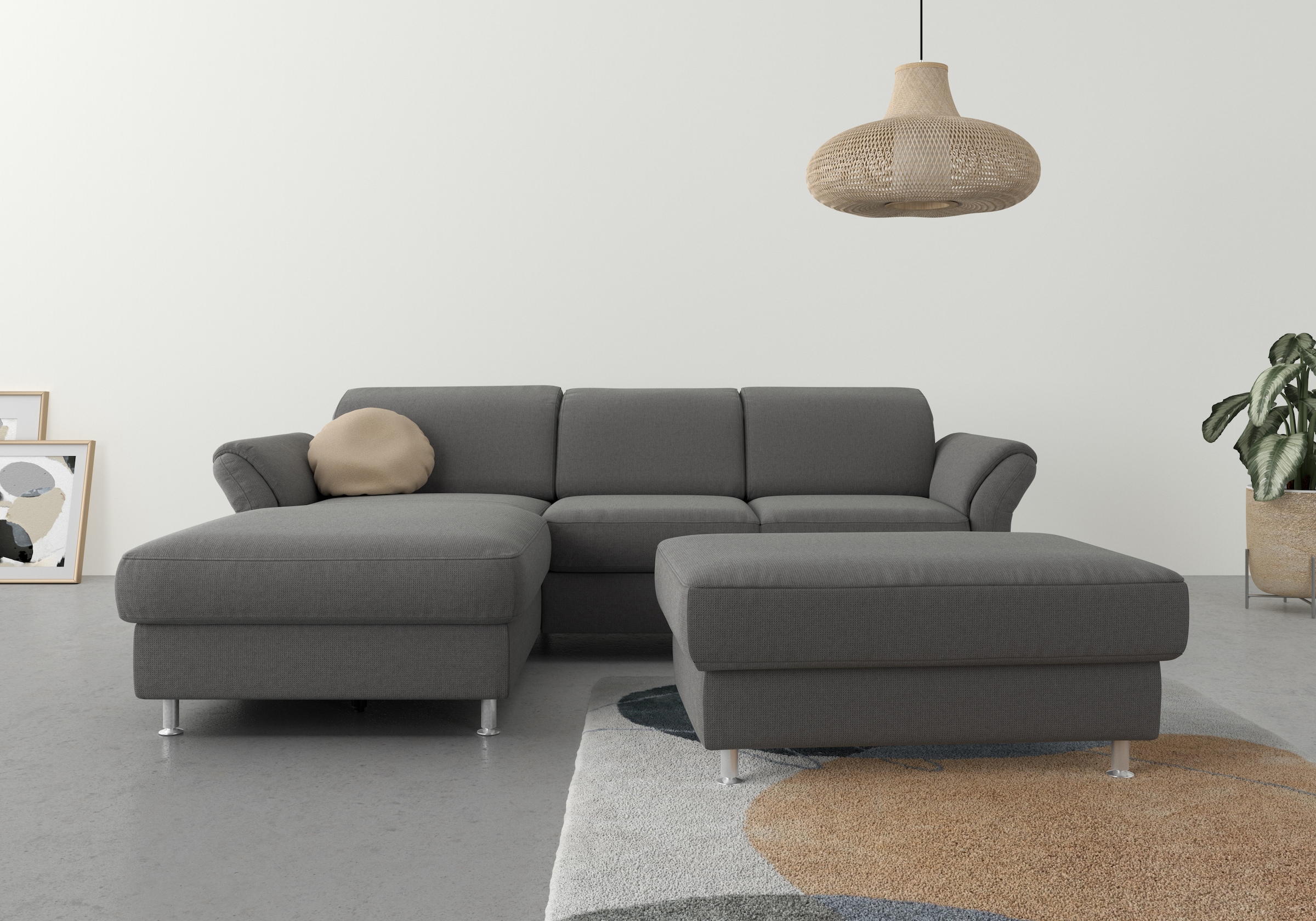 sit&more Ecksofa »Apulia L-Form«, wahlweise Bettfunktion, Bettkasten und Ko günstig online kaufen